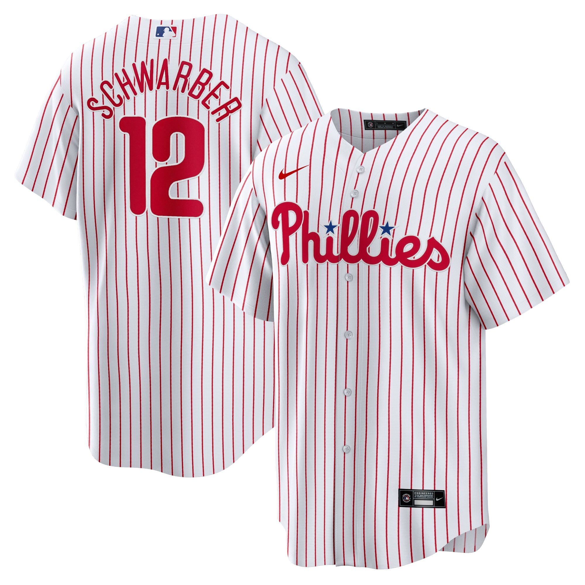 Youth Kyle Schwarber Philadelphia Phillies Replica Player Jersey - White | FanWearStyle
