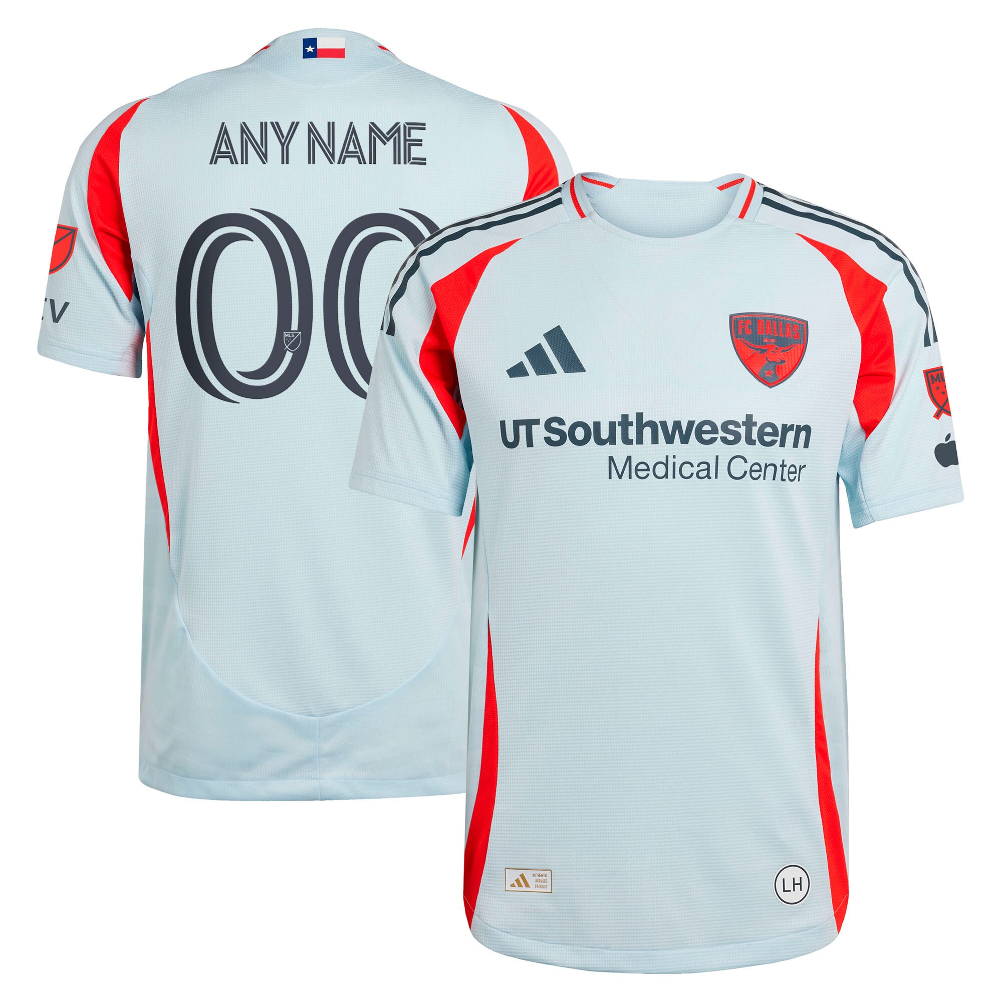 FC Dallas 2025 The Inferno Kit Custom Jersey - Light Blue - angle 2