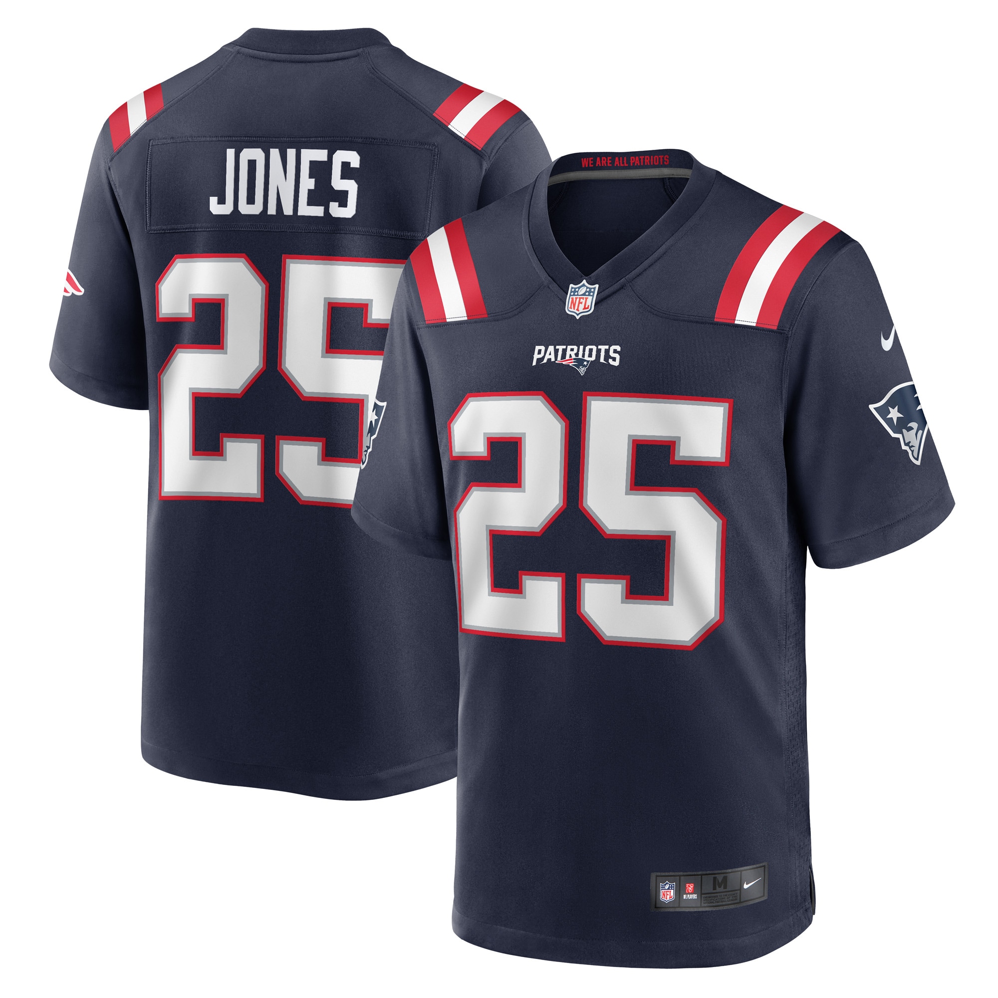 Marcus Jones New England Patriots NFL Jersey - Navy | FanWearStyle
