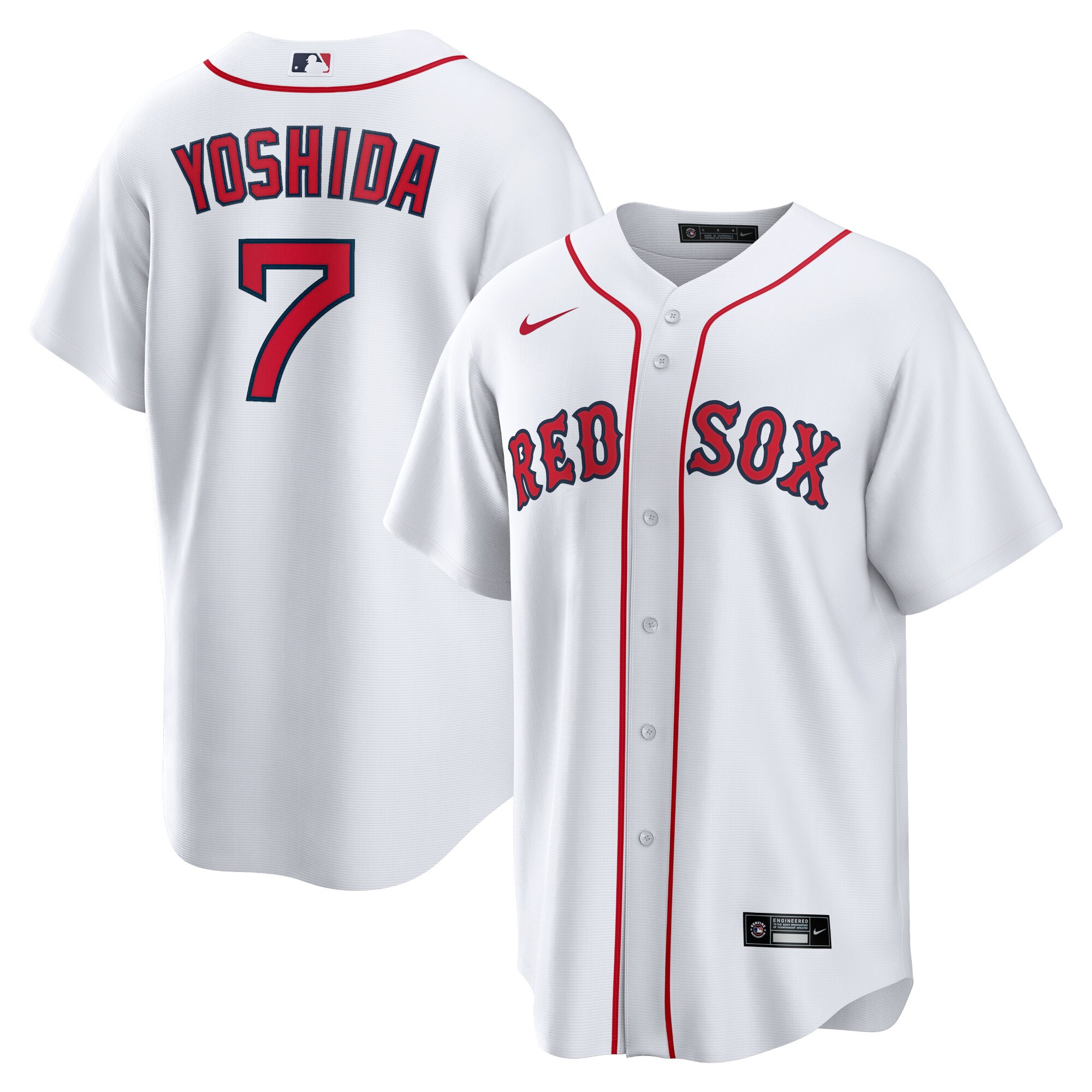 Masataka Yoshida Boston Red Sox Replica Player Jersey - White - angle 2