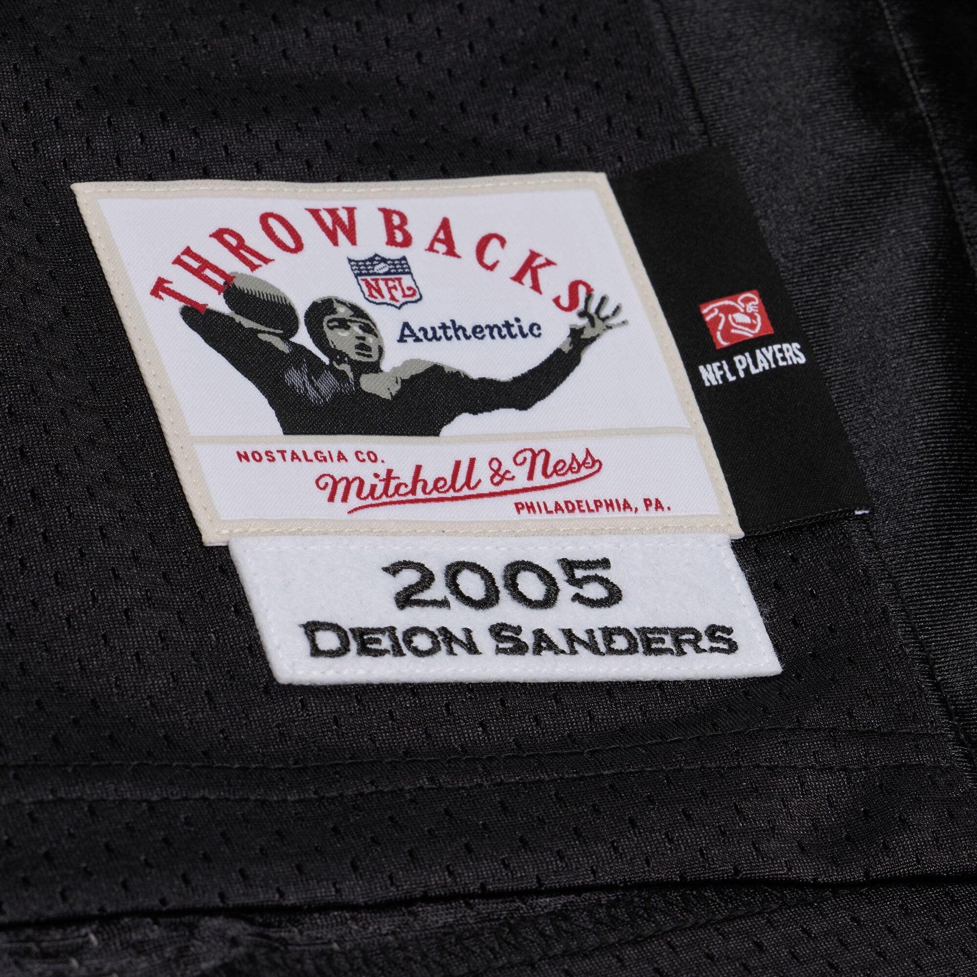 Deion Sanders Baltimore Ravens 2005 Throwback Jersey - Black - angle 5