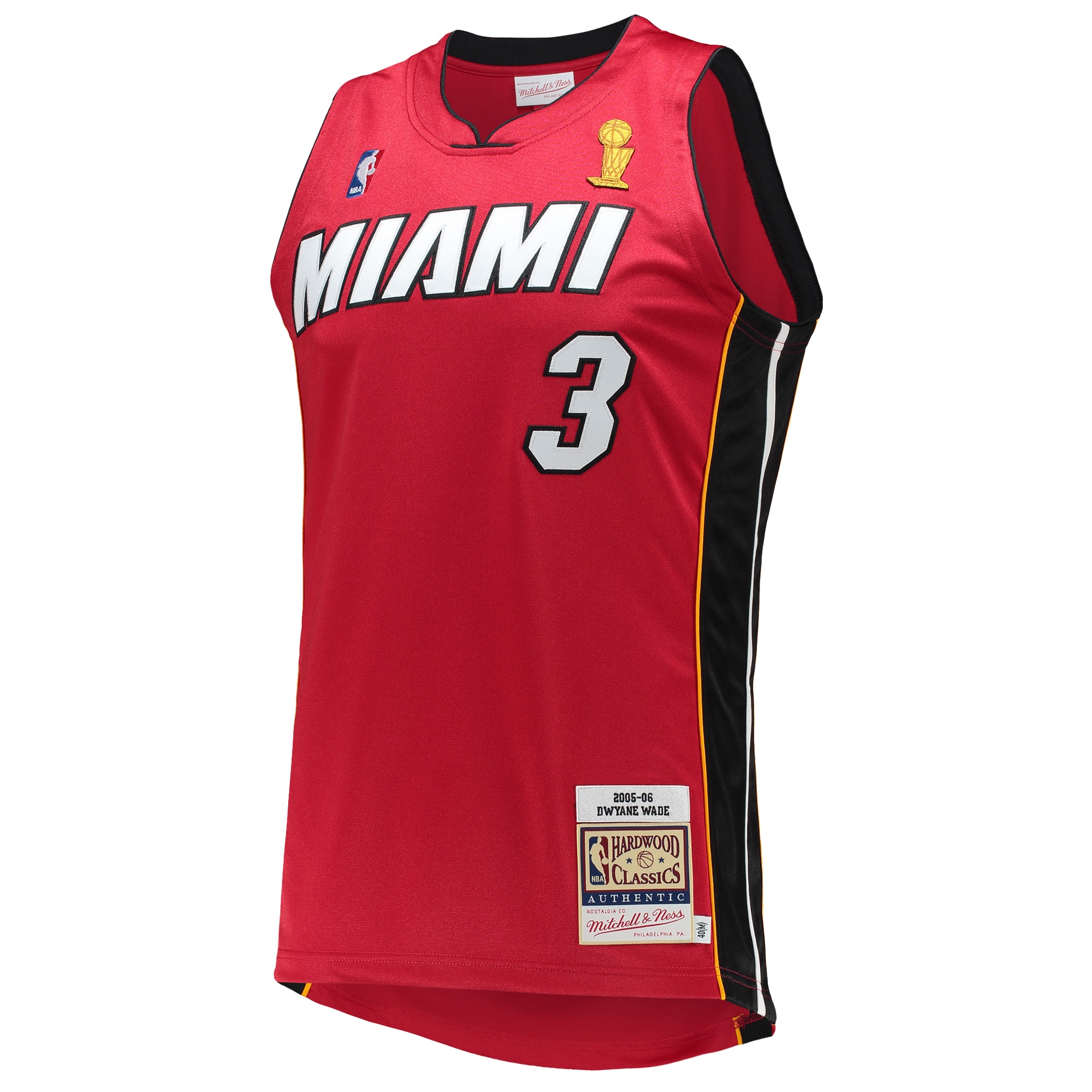 Dwyane Wade Miami Heat 2005-06 Hardwood Classics Jersey - Red - angle 2