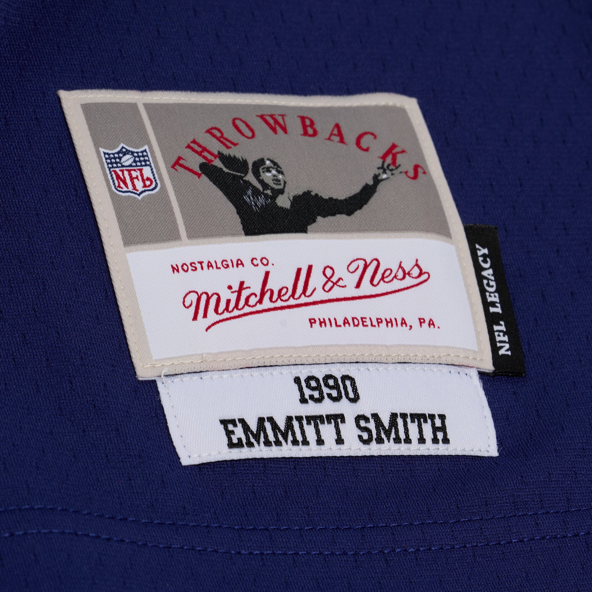 Emmitt Smith Dallas Cowboys Retired Legacy Replica Player Jersey - Navy - angle 3