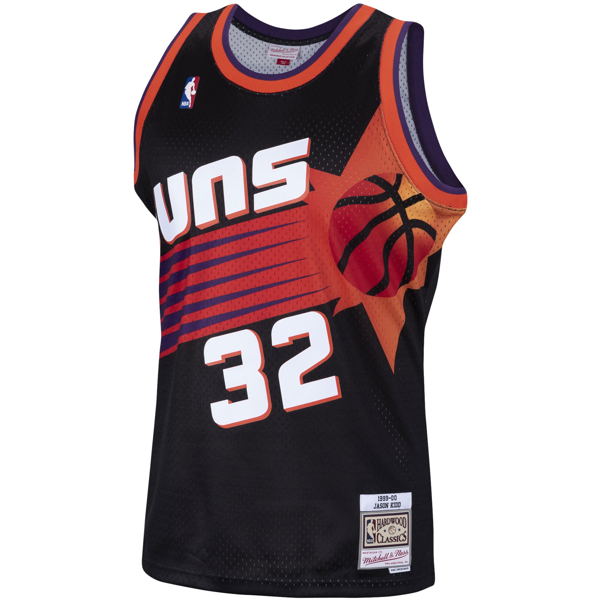 Jason Kidd Phoenix Suns Hardwood Classics Swingman Jersey - Black - angle 2