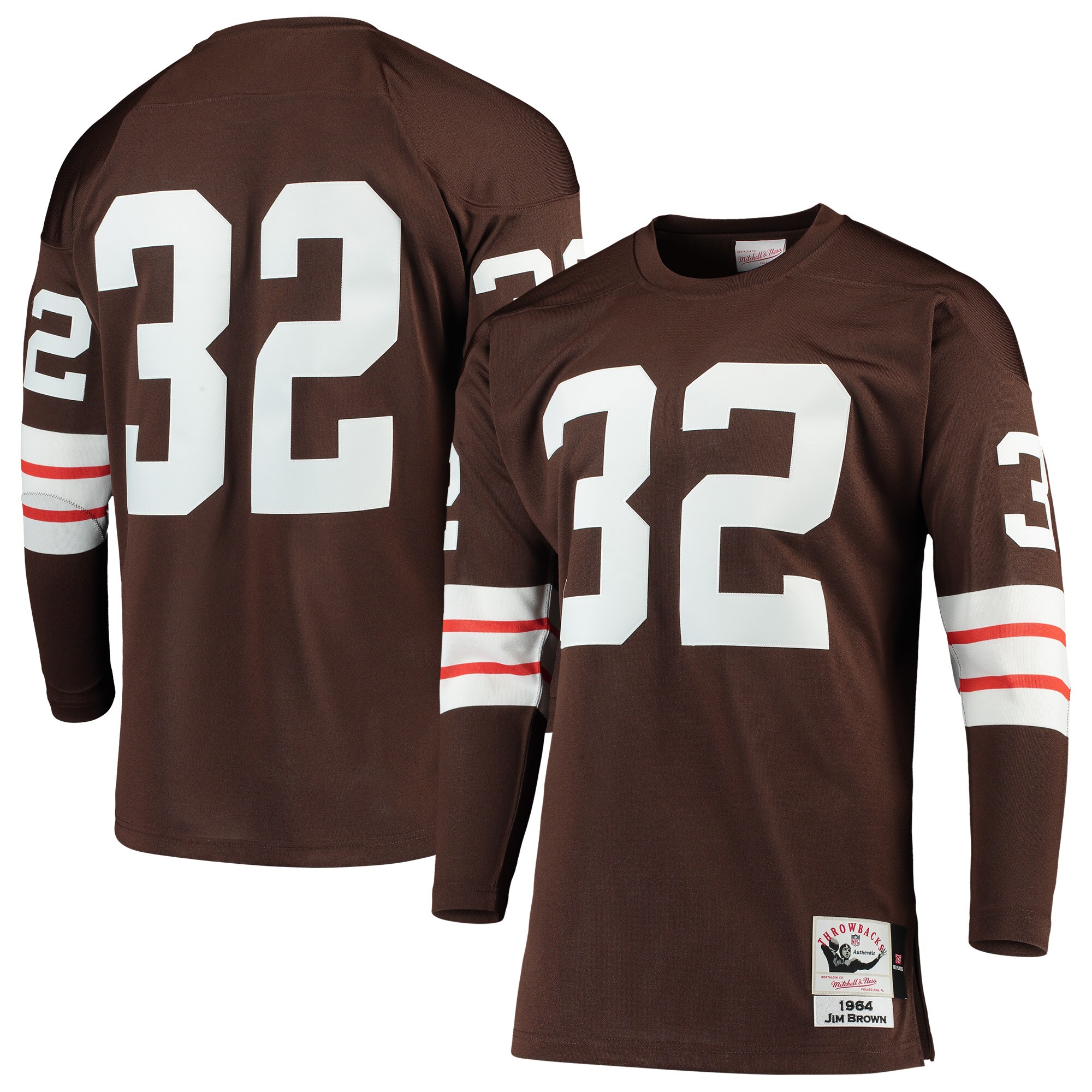 Youth Jim Brown Cleveland Browns 1964 Authentic Throwback Retired Player Jersey - Brown | FanWearStyle
