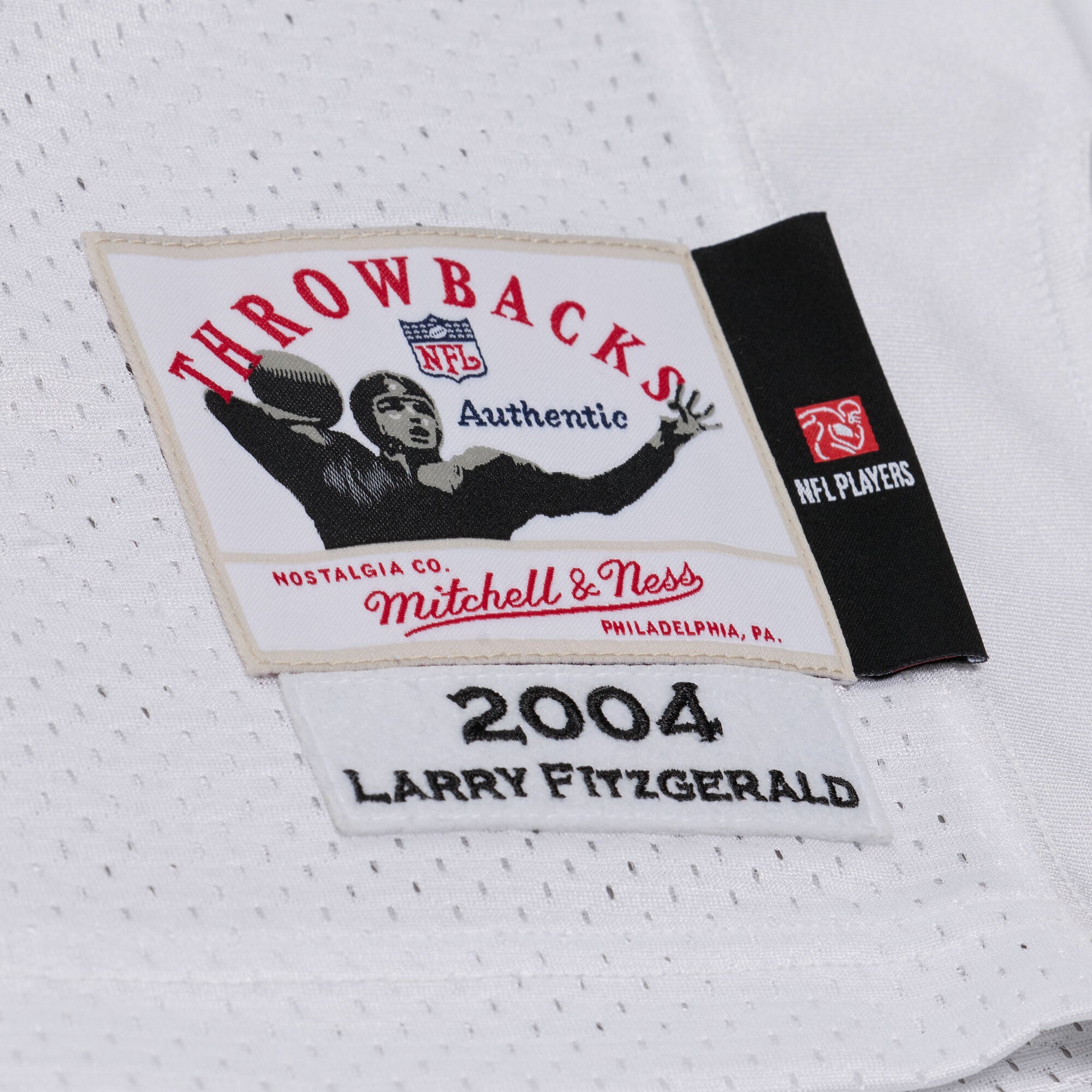 Larry Fitzgerald Arizona Cardinals 2004 Throwback Jersey - White - angle 4
