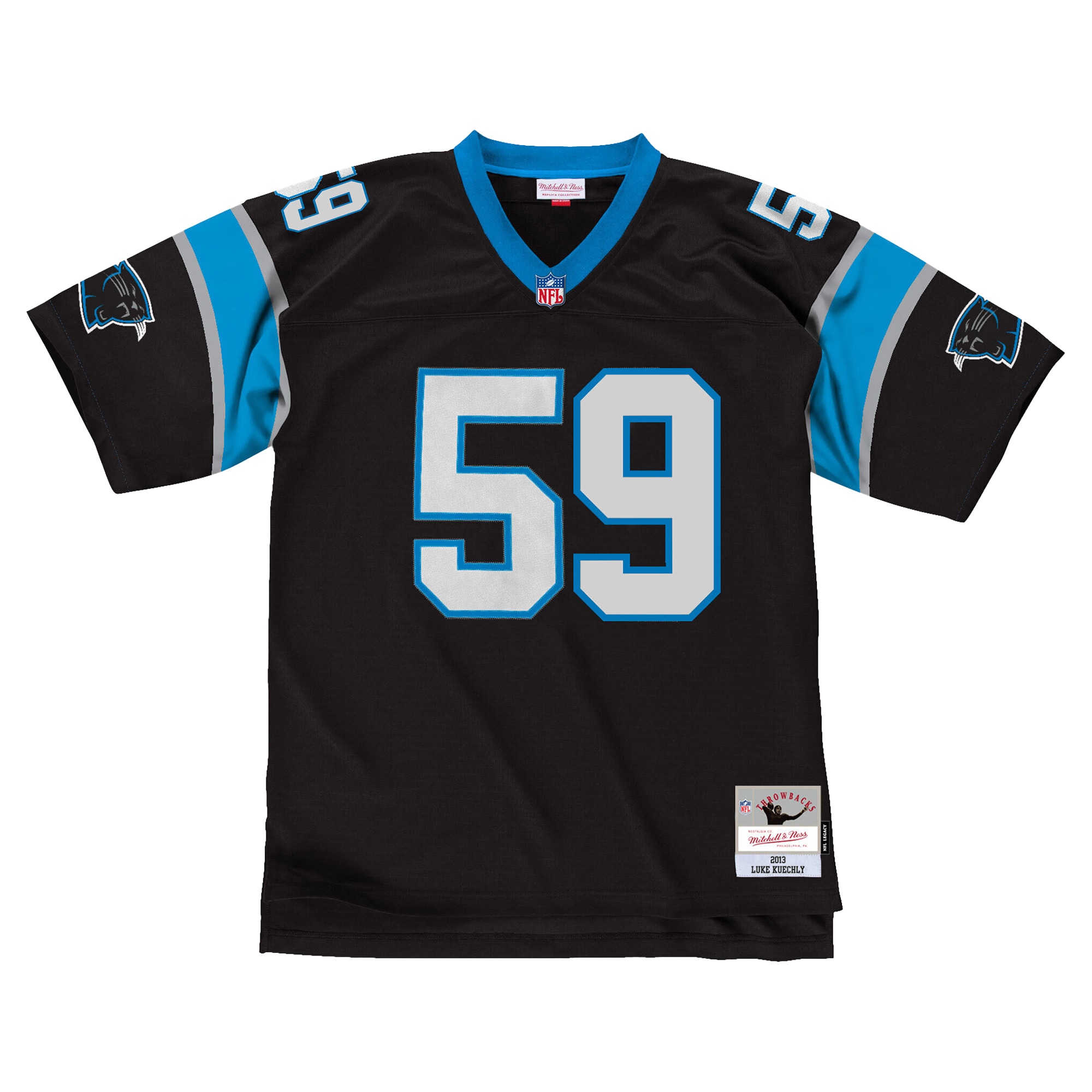Luke Kuechly Carolina Panthers 2013 Legacy Throwback Replica Jersey - Black - angle 2