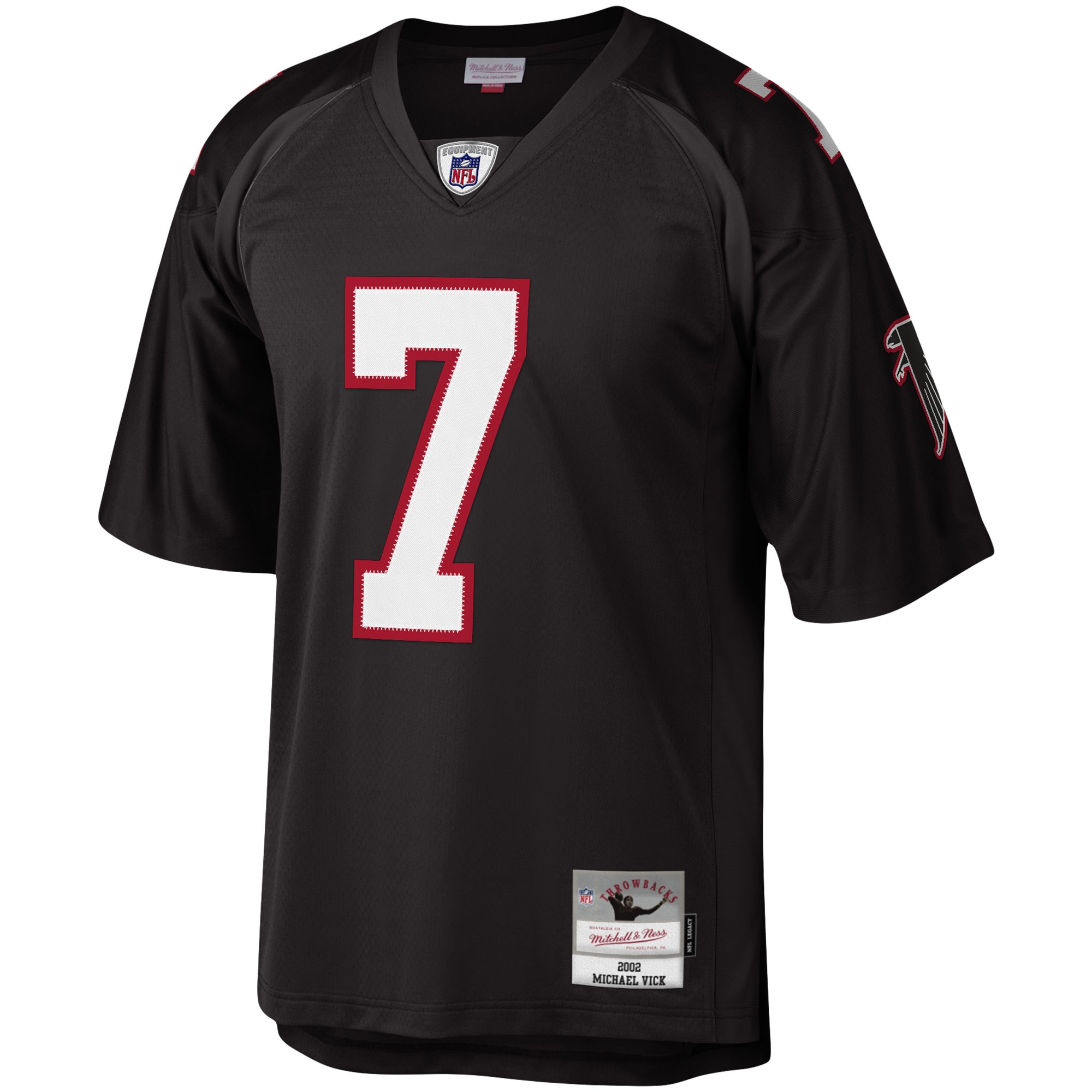 Michael Vick Atlanta Falcons Legacy Replica Jersey - Black - angle 2