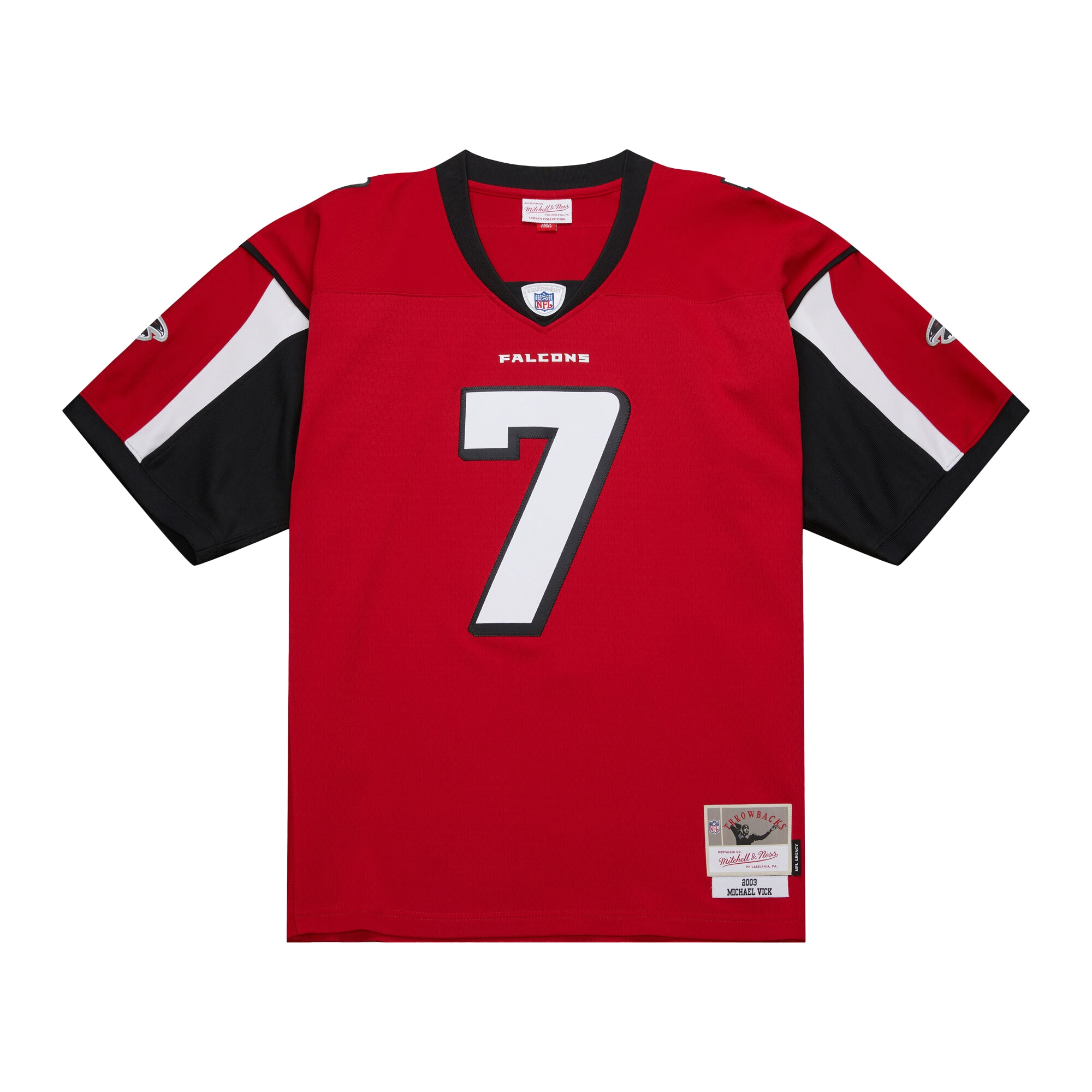 Michael Vick Atlanta Falcons 2003 Legacy Replica Jersey - Red - angle 2