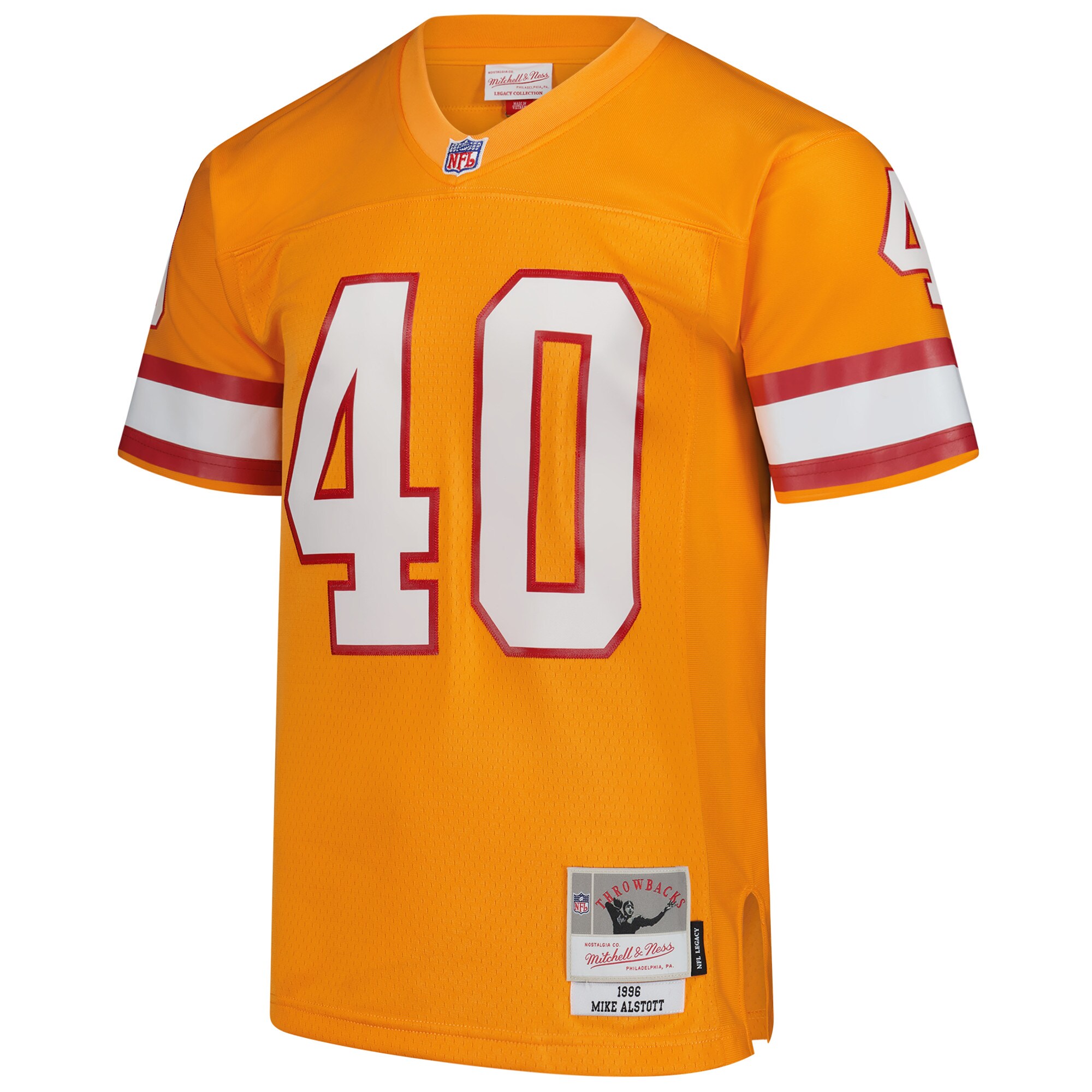 Mike Alstott Tampa Bay Buccaneers Legacy Replica Jersey - Orange - angle 2