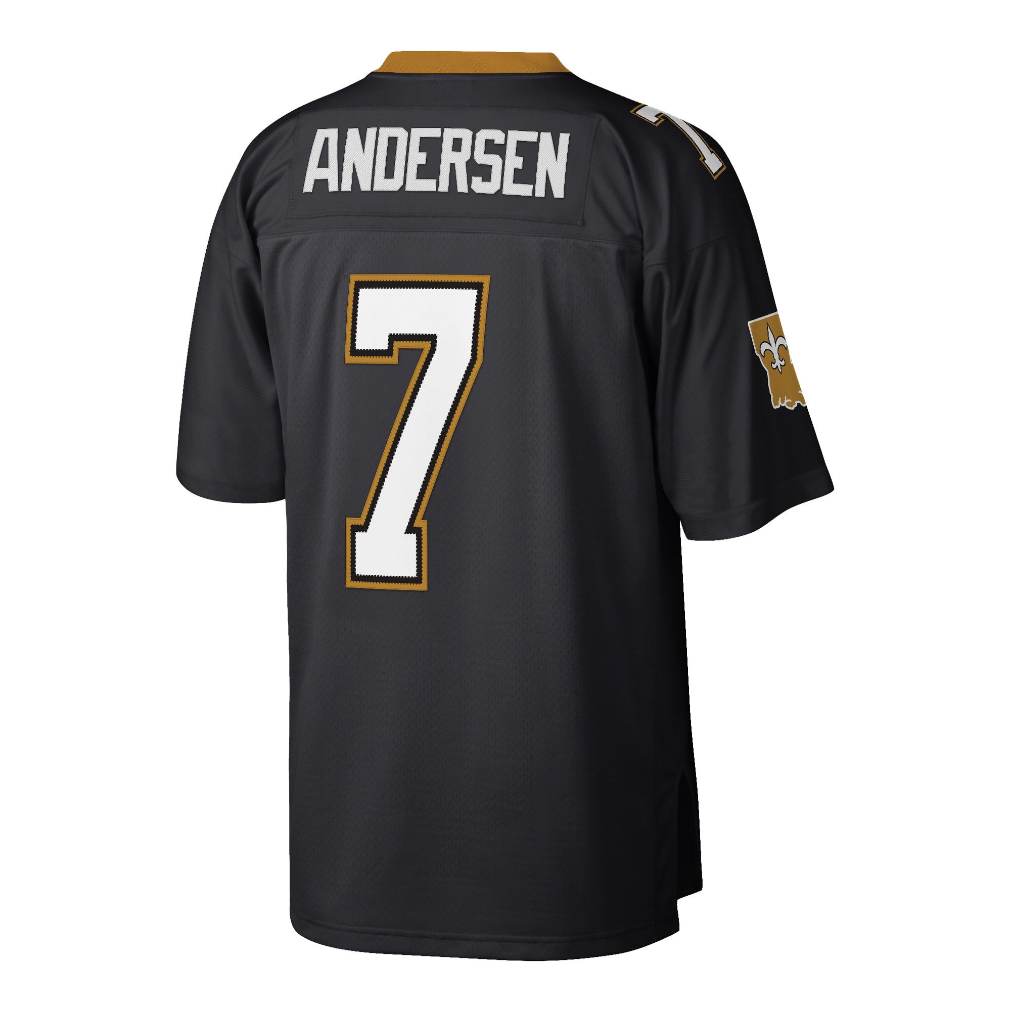 Morten Andersen New Orleans Saints Retired Player Legacy Replica Jersey - Black - angle 3