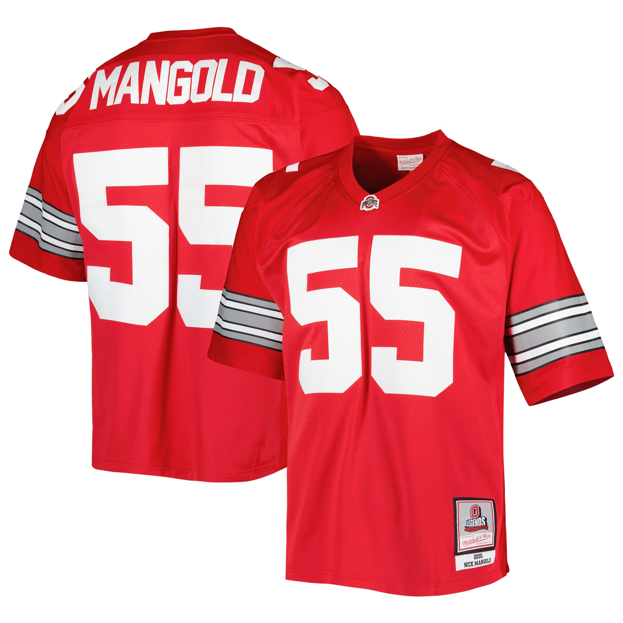 Nick Mangold Ohio State Buckeyes NCAA Jersey - Scarlet | FanWearStyle