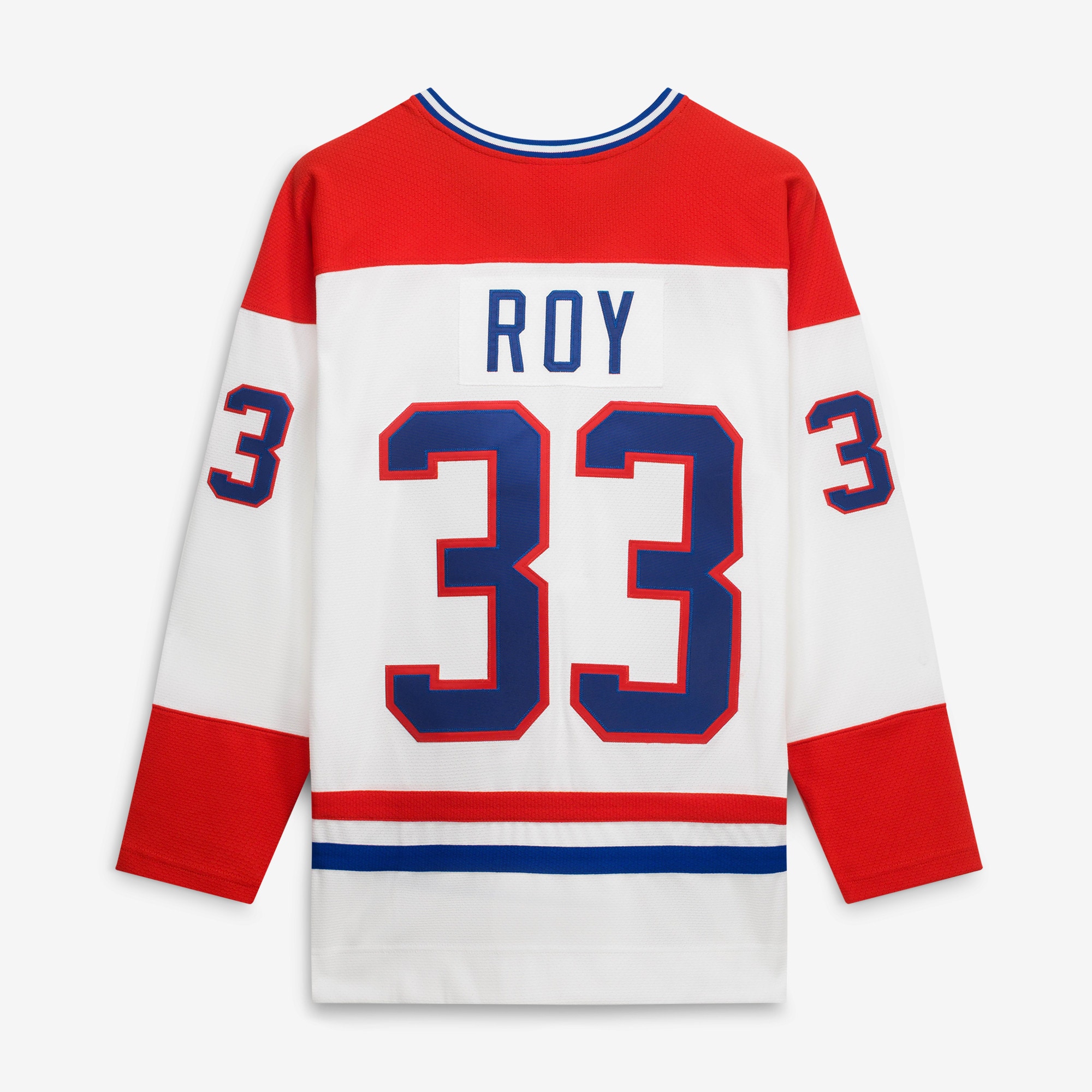 Patrick Roy Montreal Canadiens 1992 Power Play Jersey - White - angle 4