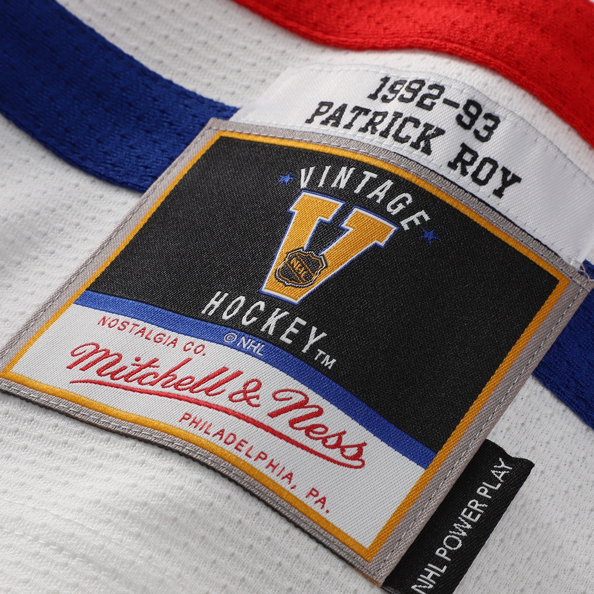 Patrick Roy Montreal Canadiens 1992 Power Play Jersey - White - angle 7