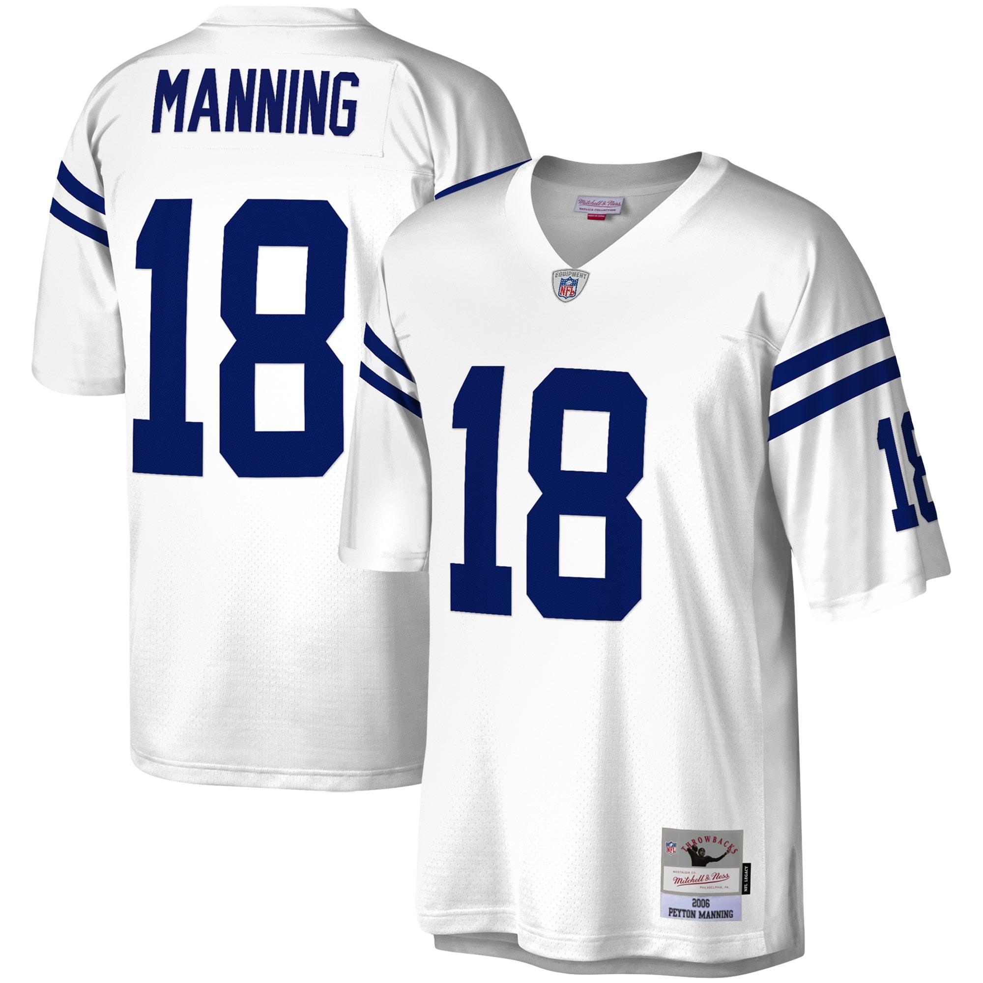 Youth Peyton Manning Indianapolis Colts Legacy Replica Jersey - White | FanWearStyle