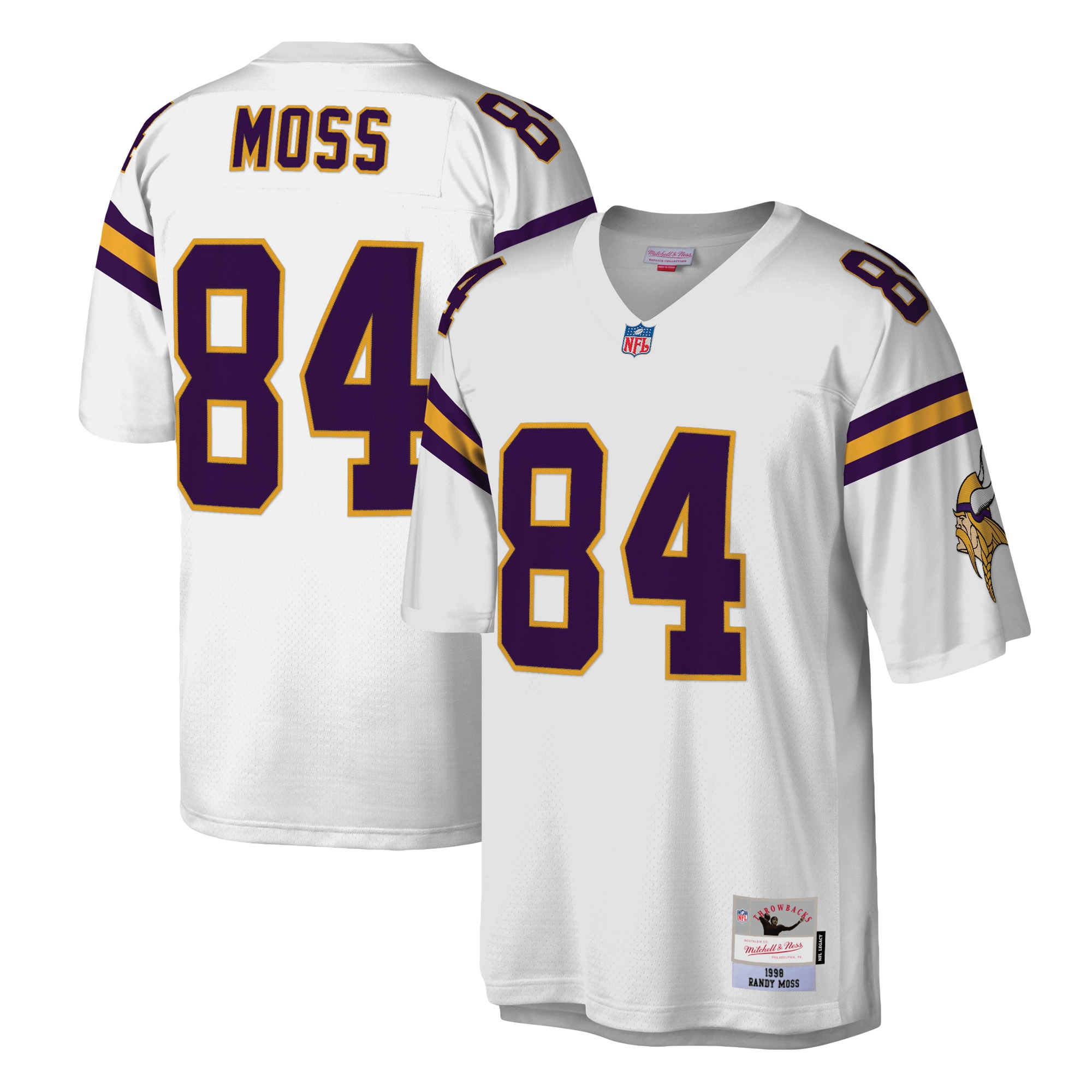 Youth Randy Moss Minnesota Vikings Legacy Replica Jersey - White | FanWearStyle