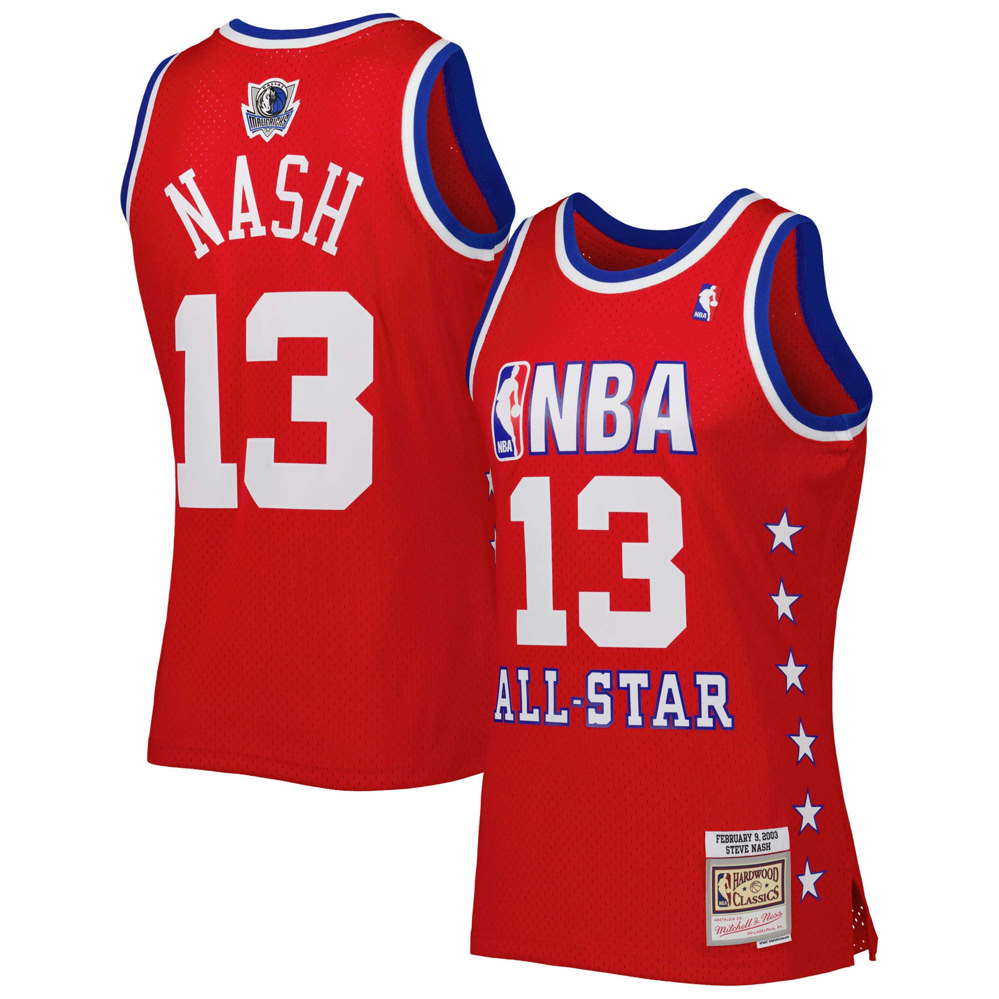 Youth Steve Nash Western Conference 2003 All Star Game Swingman Jersey - Red | FanWearStyle