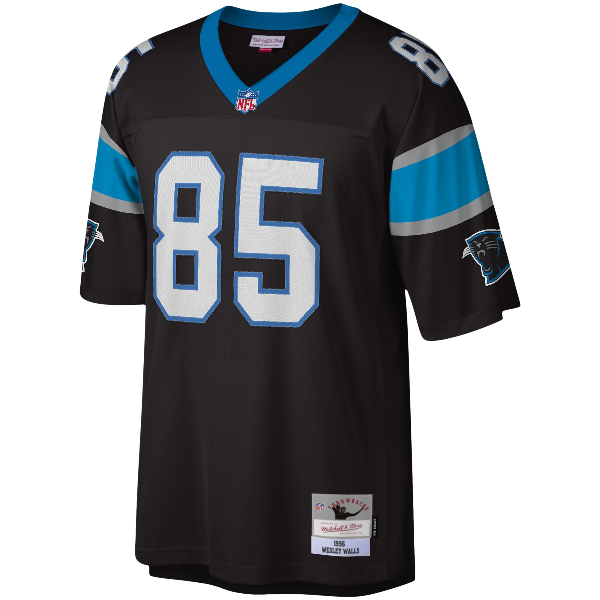 Wesley Walls Carolina Panthers Legacy Replica Jersey - Black - angle 2