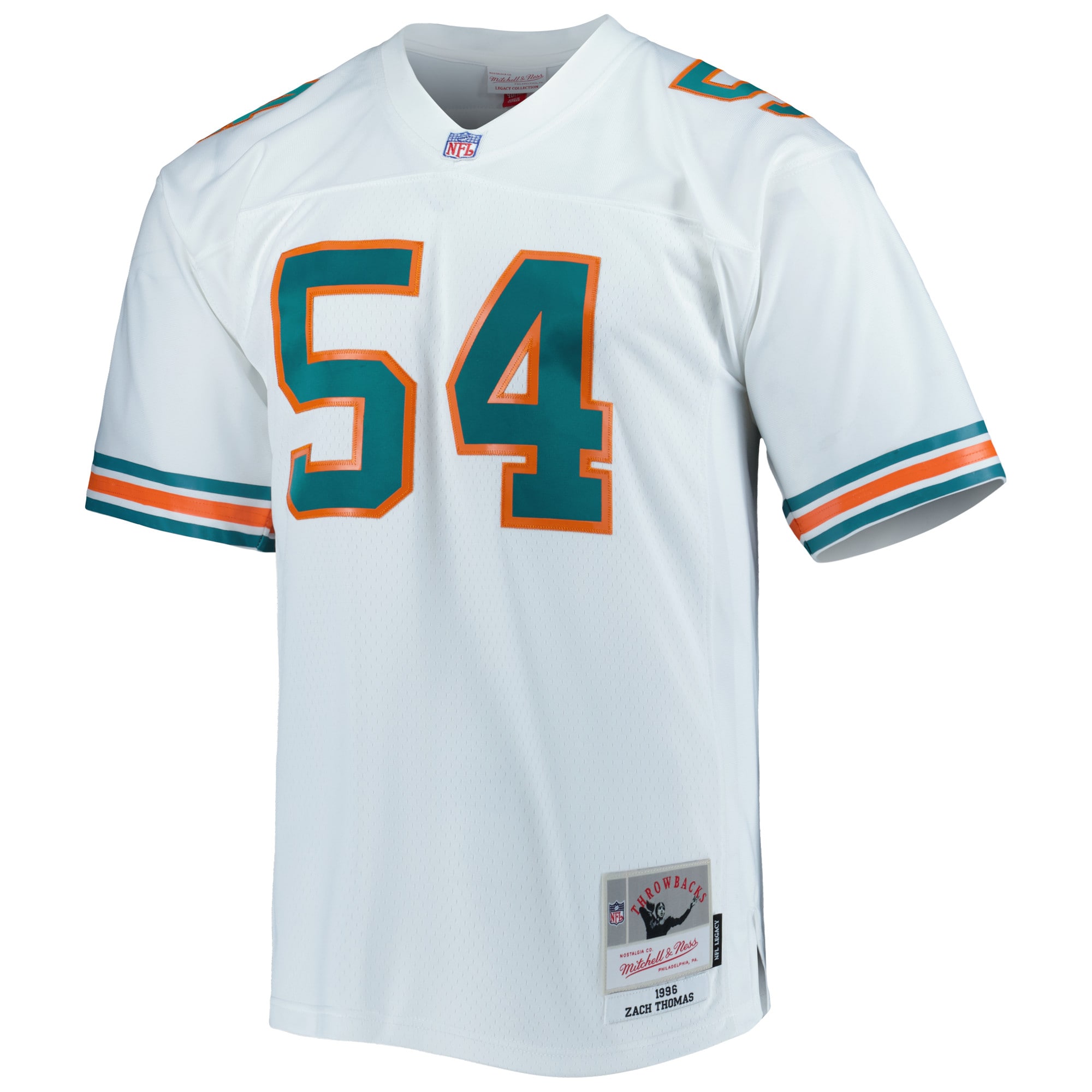 Zach Thomas Miami Dolphins Legacy Replica Jersey - White - angle 2