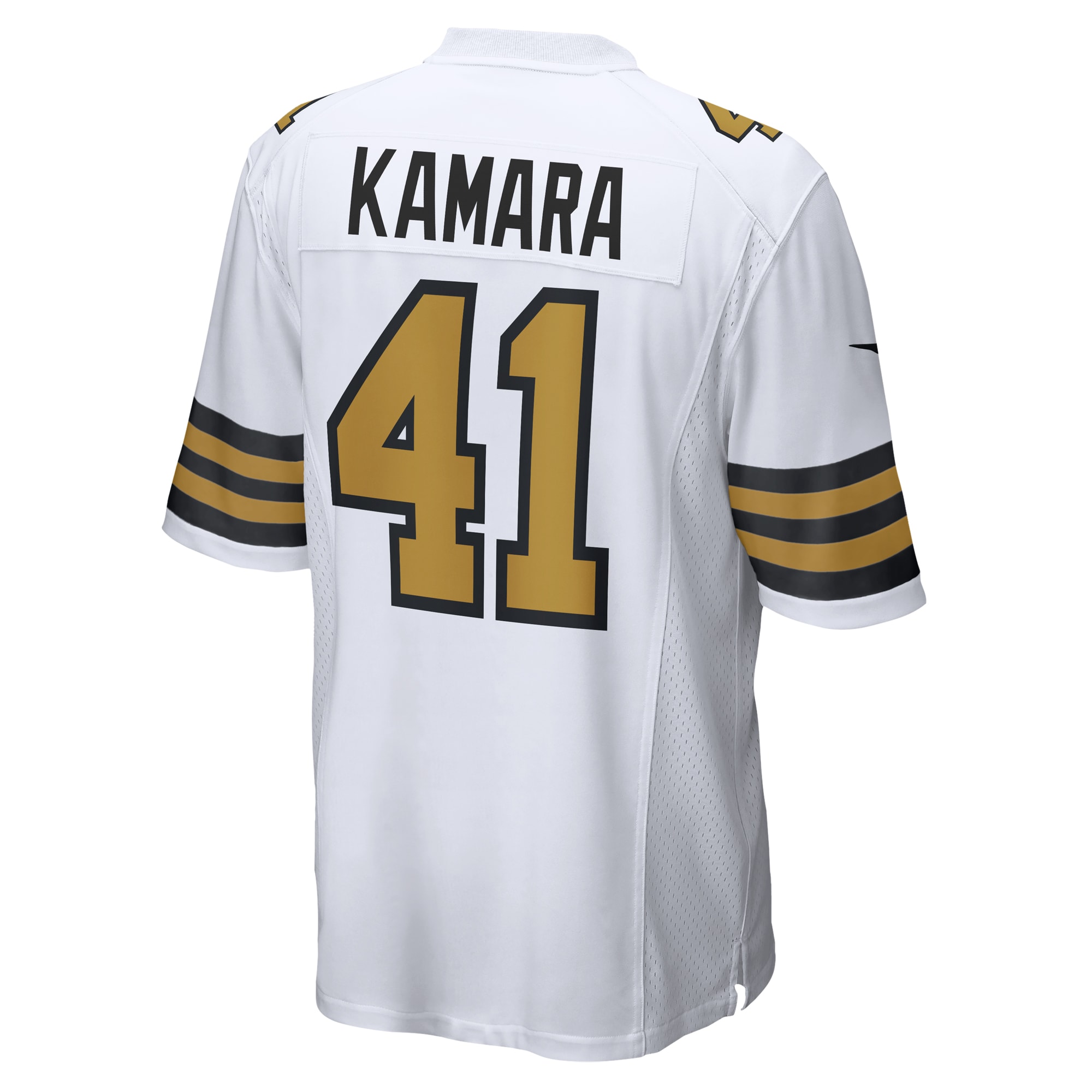 Alvin Kamara New Orleans Saints Alternate Game Jersey - White - angle 5
