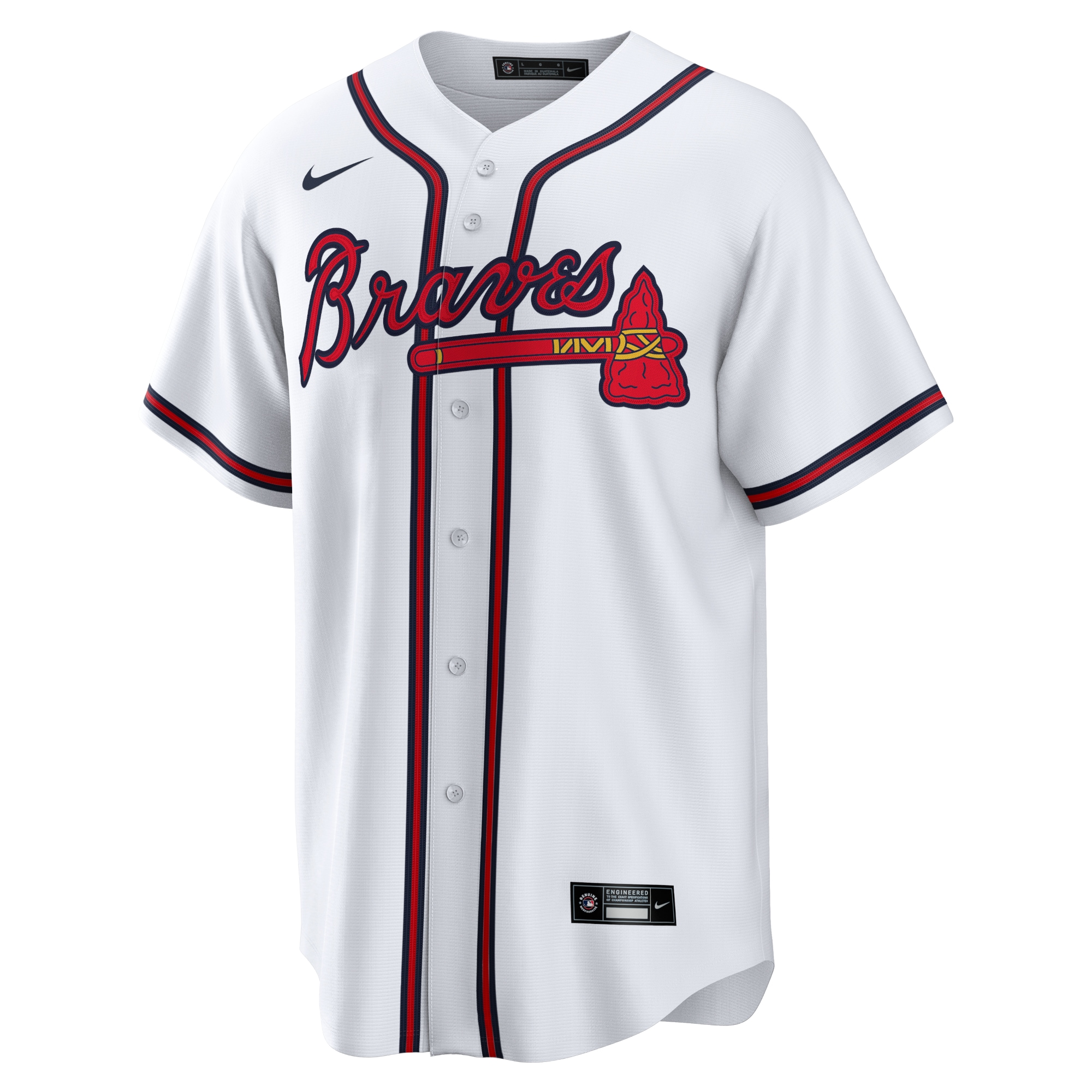 Ronald Acuna Jr. #13 Atlanta Braves Home Replica Player Name Jersey - White - angle 4
