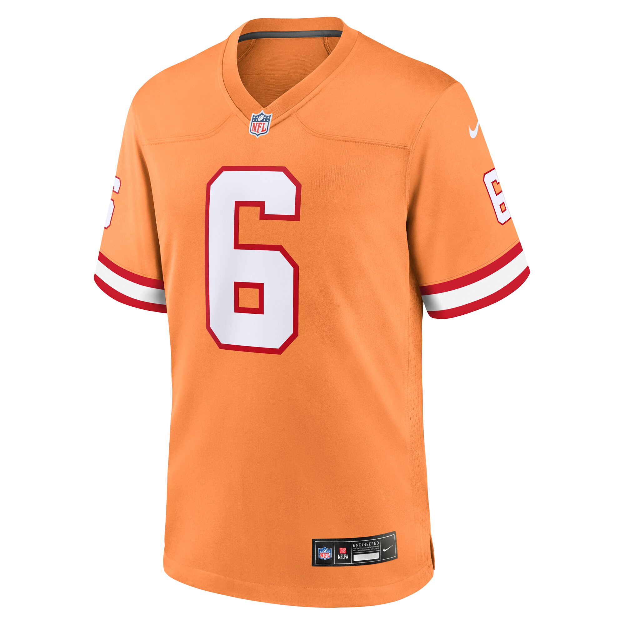 Baker Mayfield Tampa Bay Buccaneers Throwback Game Jersey - Orange - angle 4