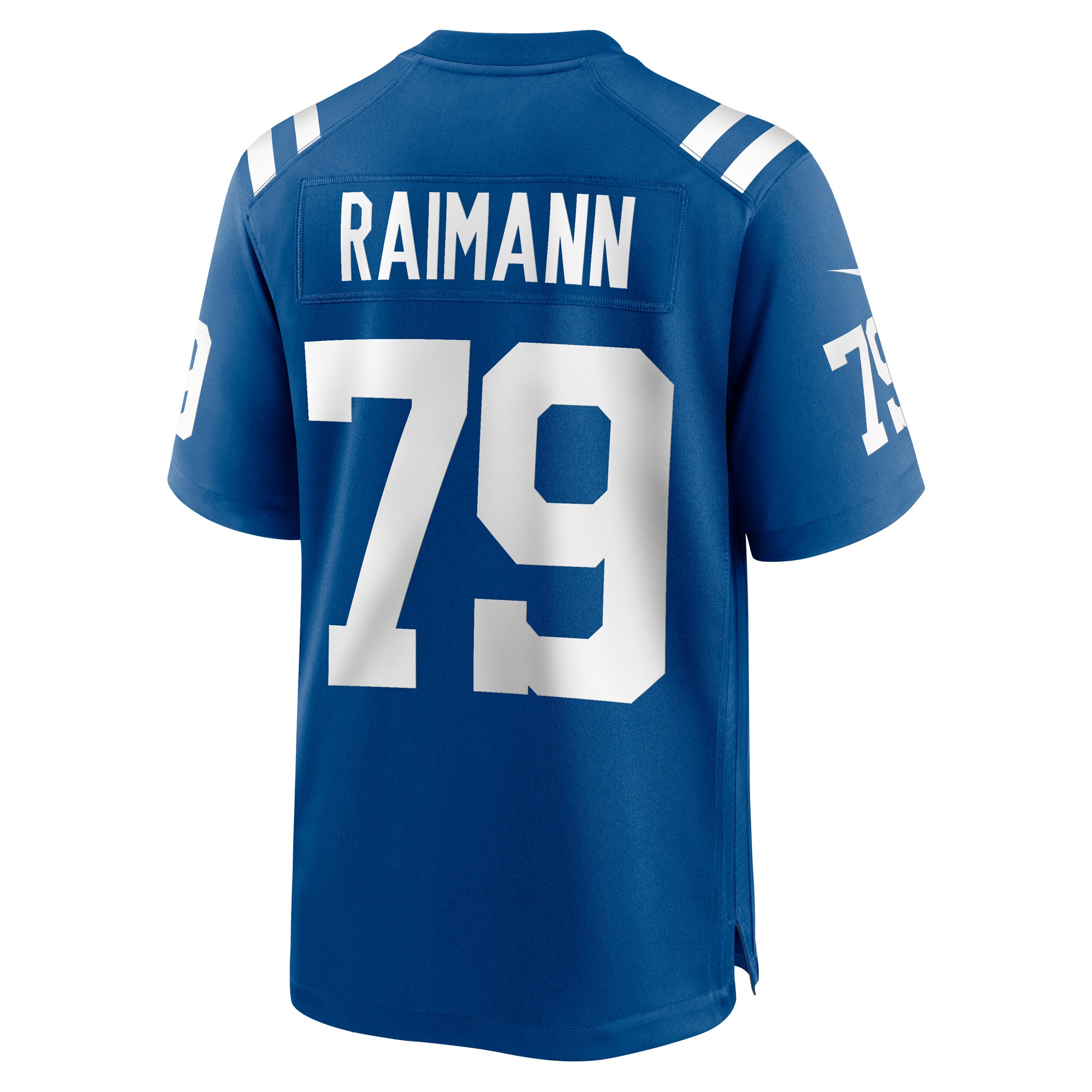 Bernhard Raimann Indianapolis Colts Player Game Jersey - Royal - angle 5