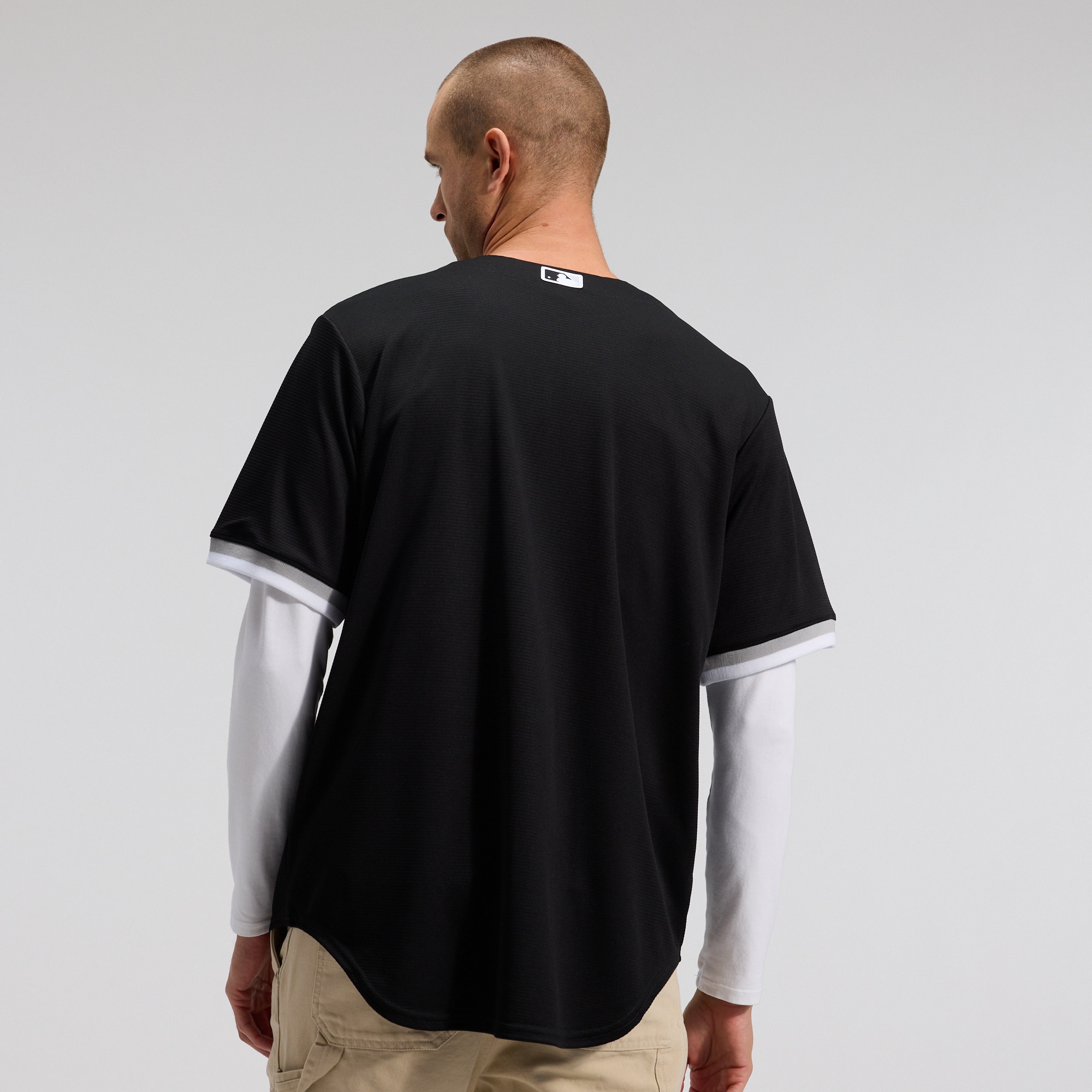 Chicago White Sox Alternate Replica Team Jersey - Black - angle 4