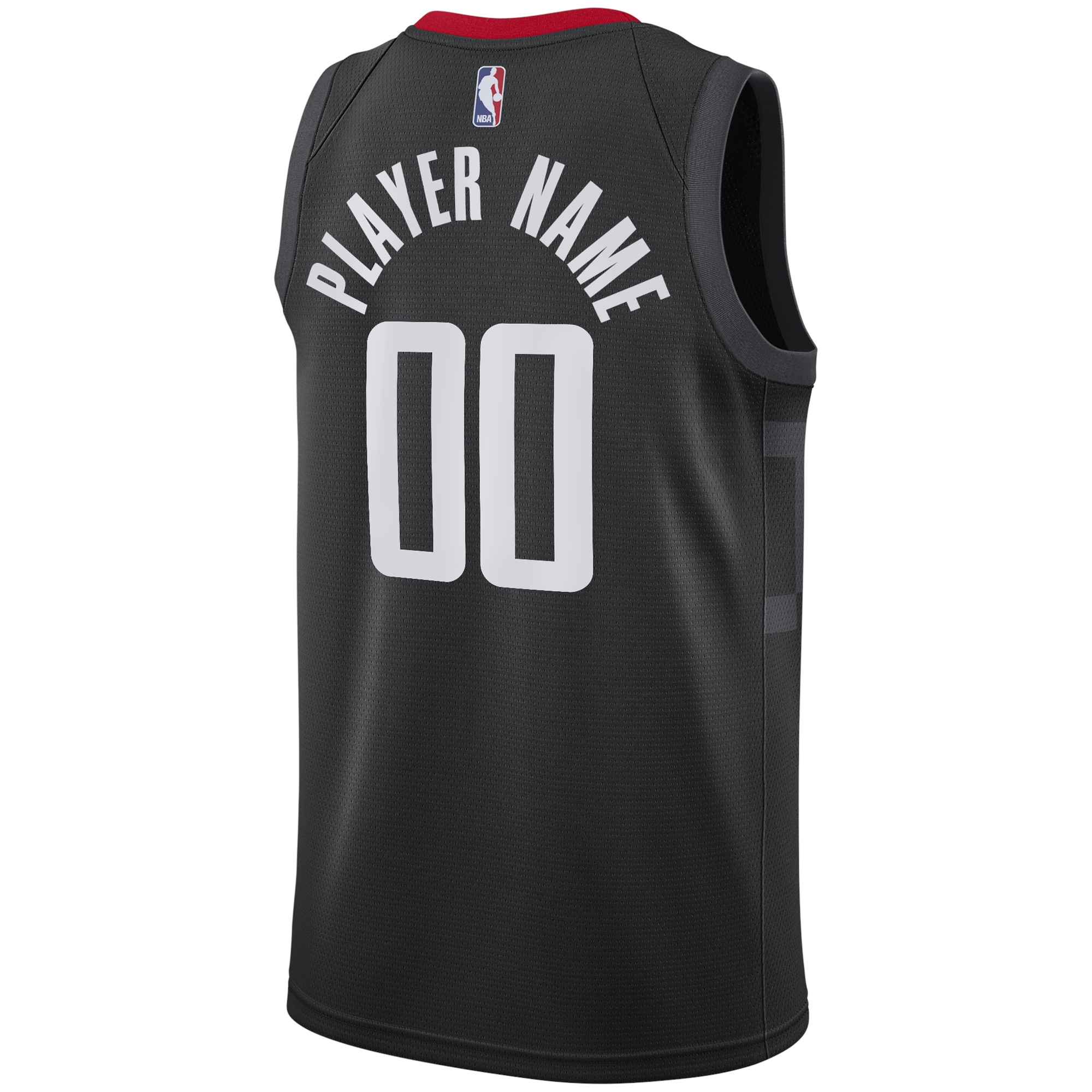 Houston Rockets Swingman Custom Jersey Black - Statement Edition - angle 5