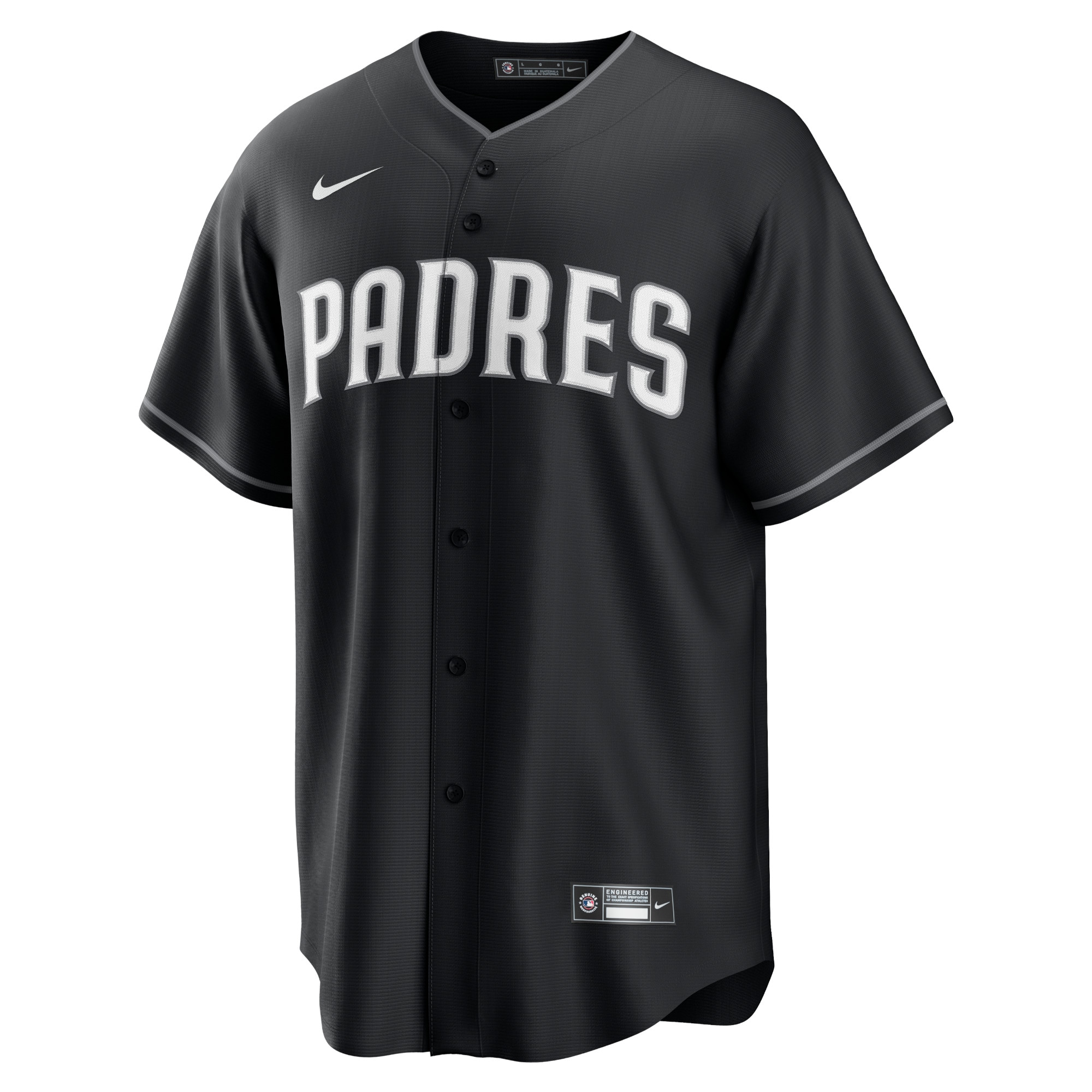 San Diego Padres Replica Jersey - Black - angle 4