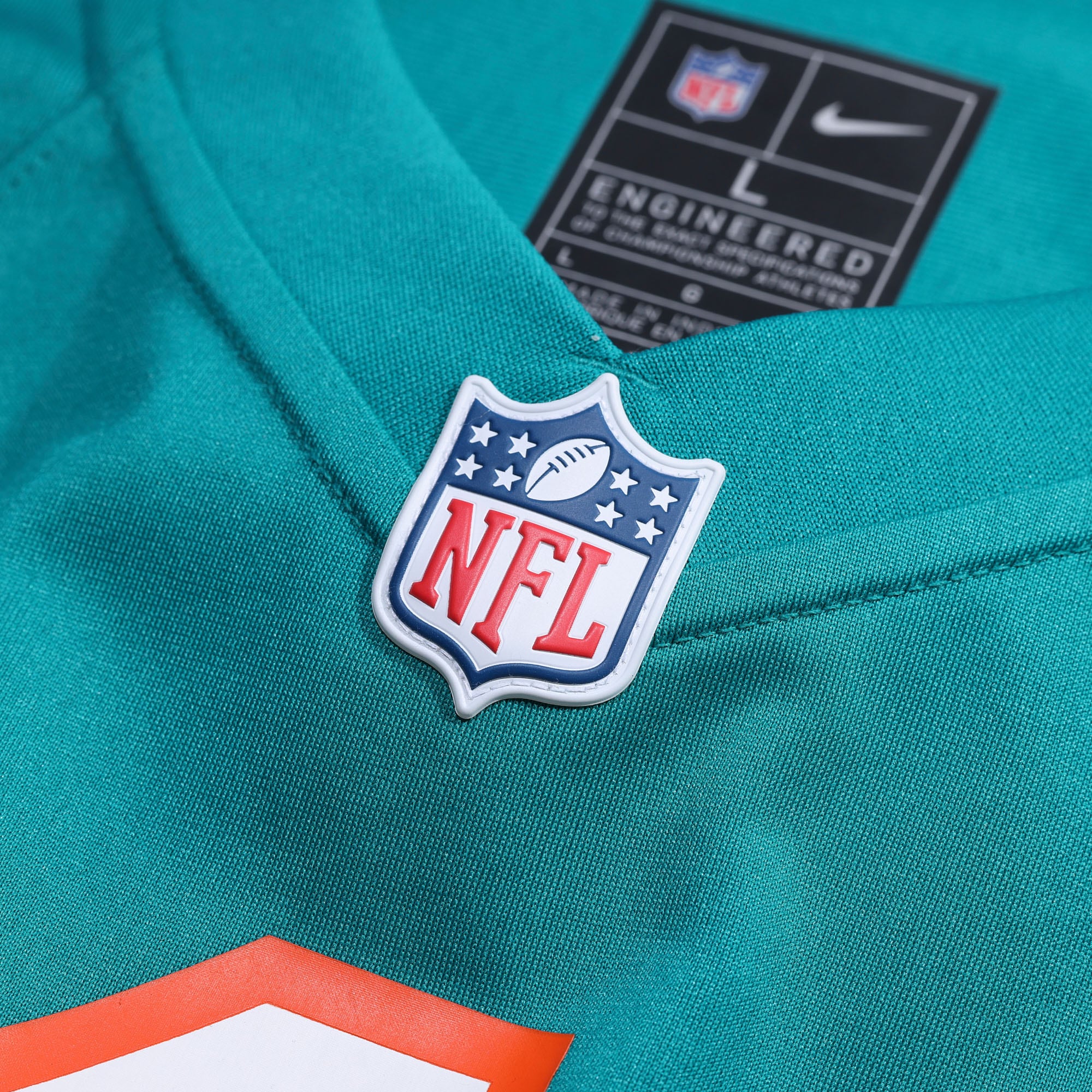 Bob Griese Miami Dolphins Retired Player Jersey - Aqua - angle 6