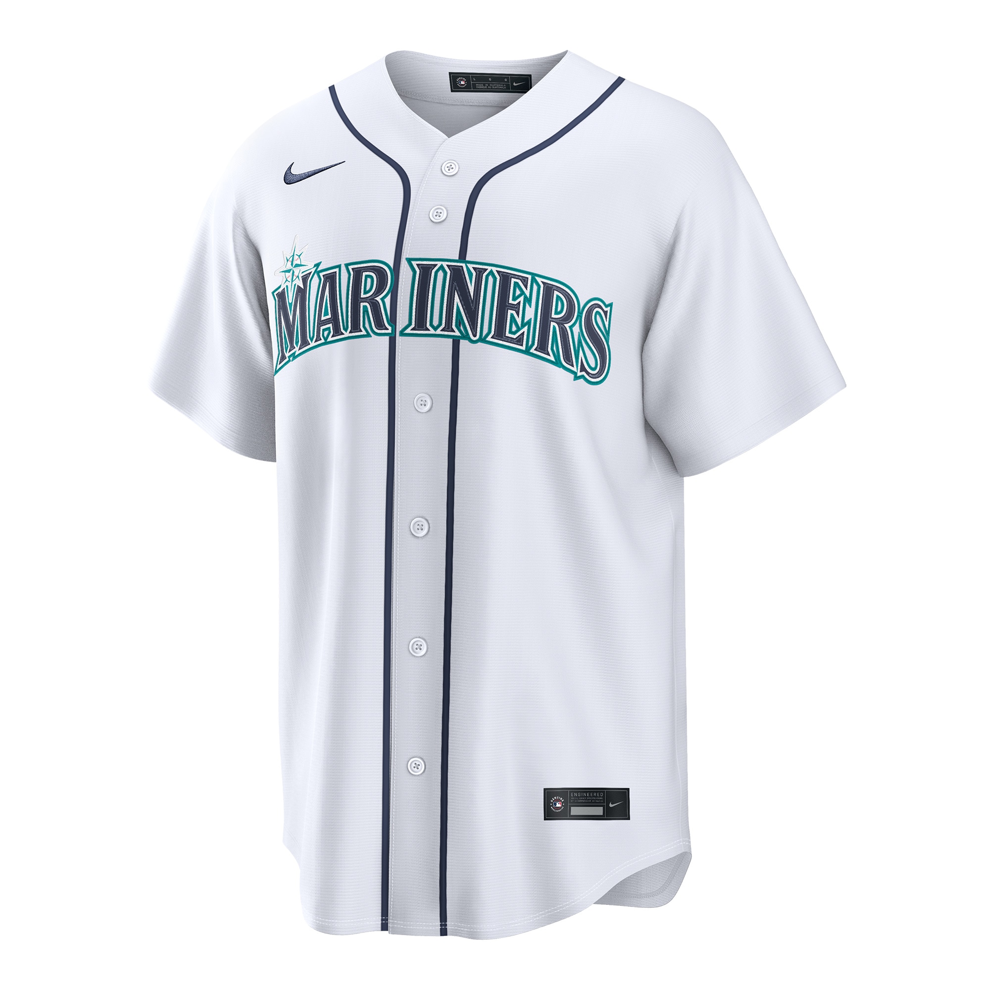 George Kirby Seattle Mariners Home Replica Jersey - White - angle 4