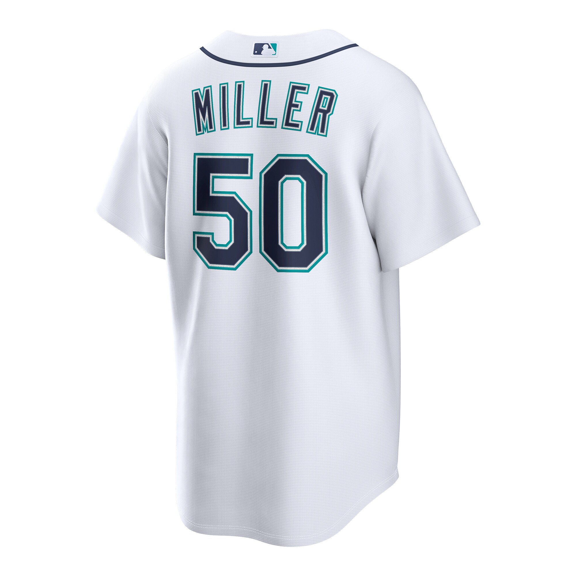 Bryce Miller Seattle Mariners Home Replica Jersey - White - angle 5