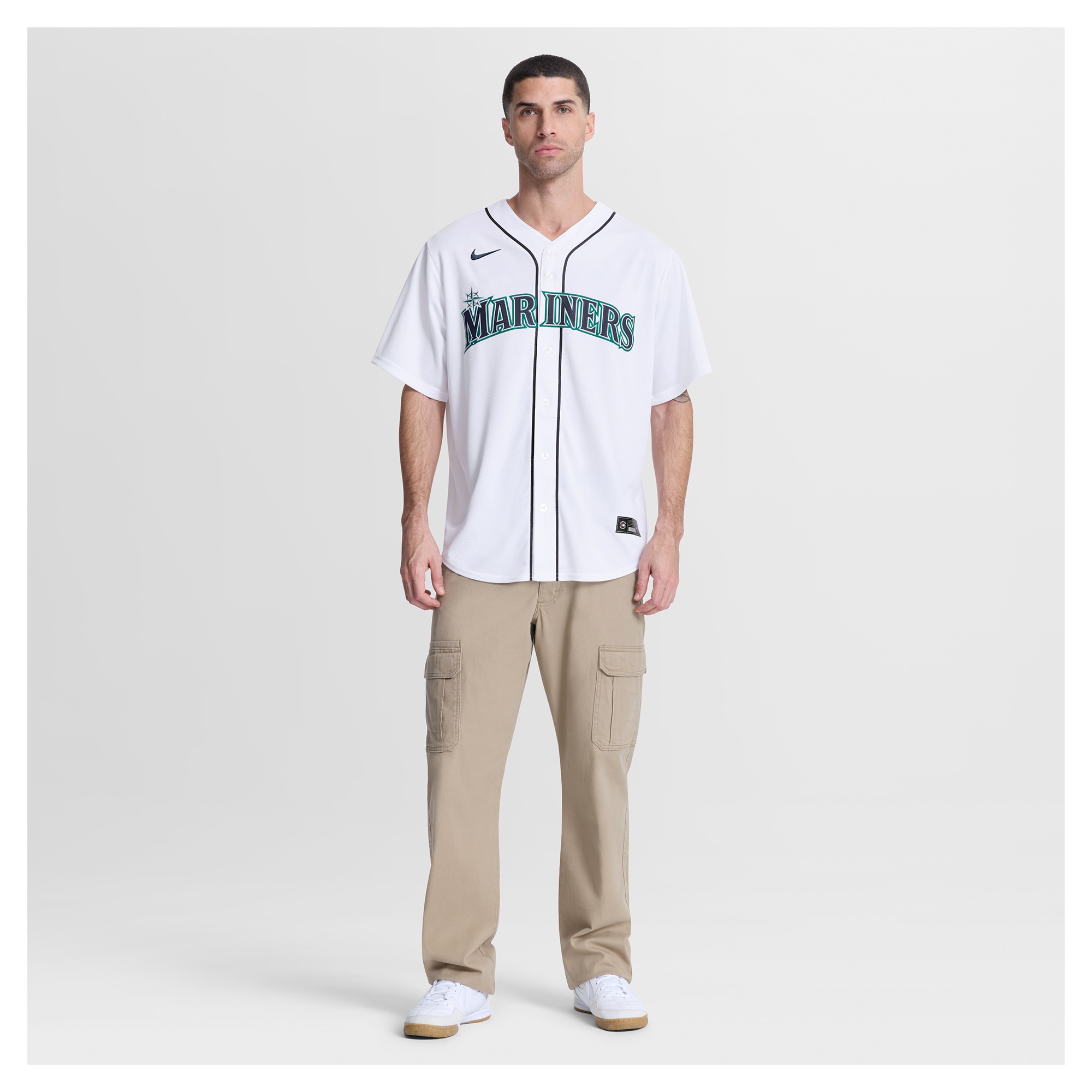 George Kirby Seattle Mariners Home Replica Jersey - White - angle 6