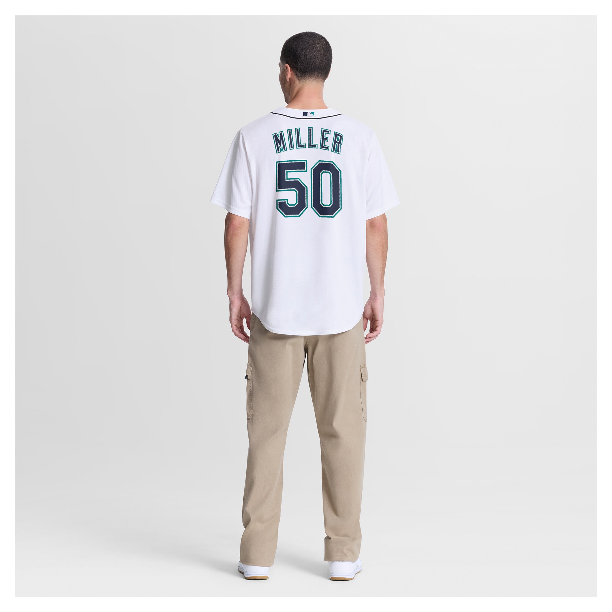 Bryce Miller Seattle Mariners Home Replica Jersey - White - angle 7