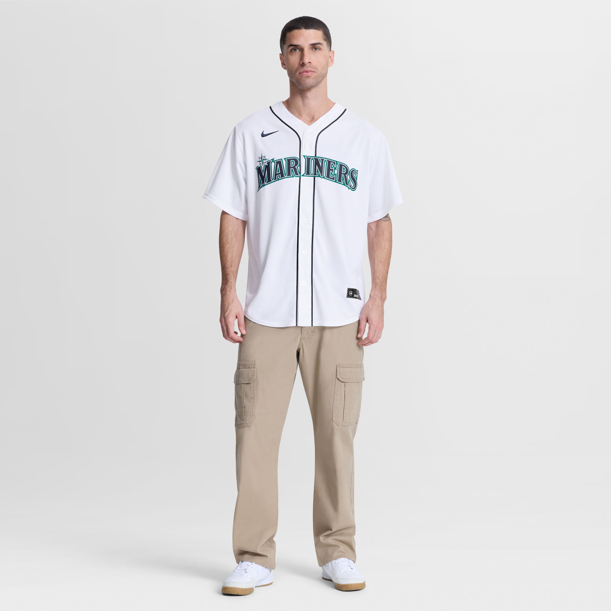 Cole Young Seattle Mariners Home Replica Jersey - White - angle 6
