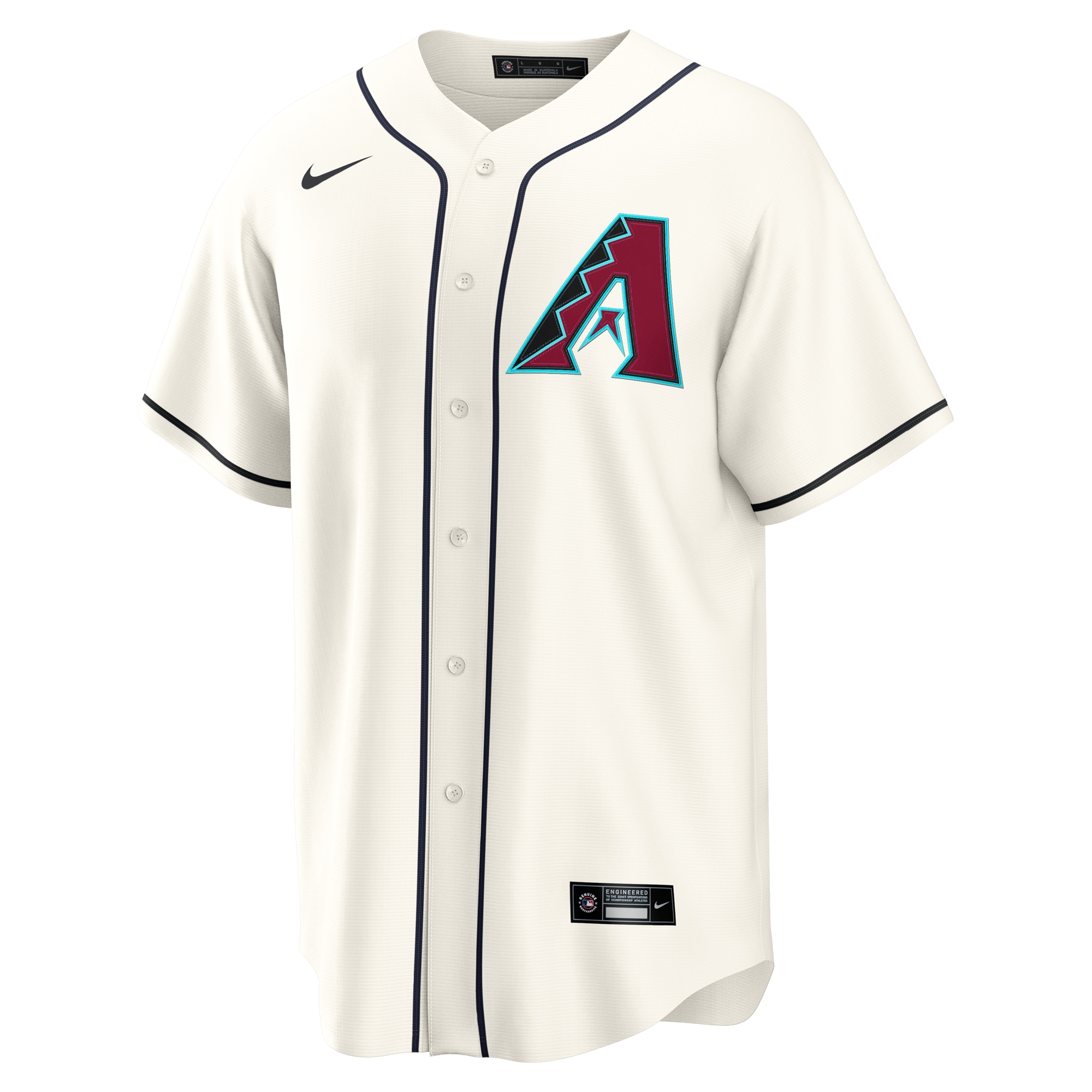 Arizona Diamondbacks Home Replica Jersey - Cream - angle 4