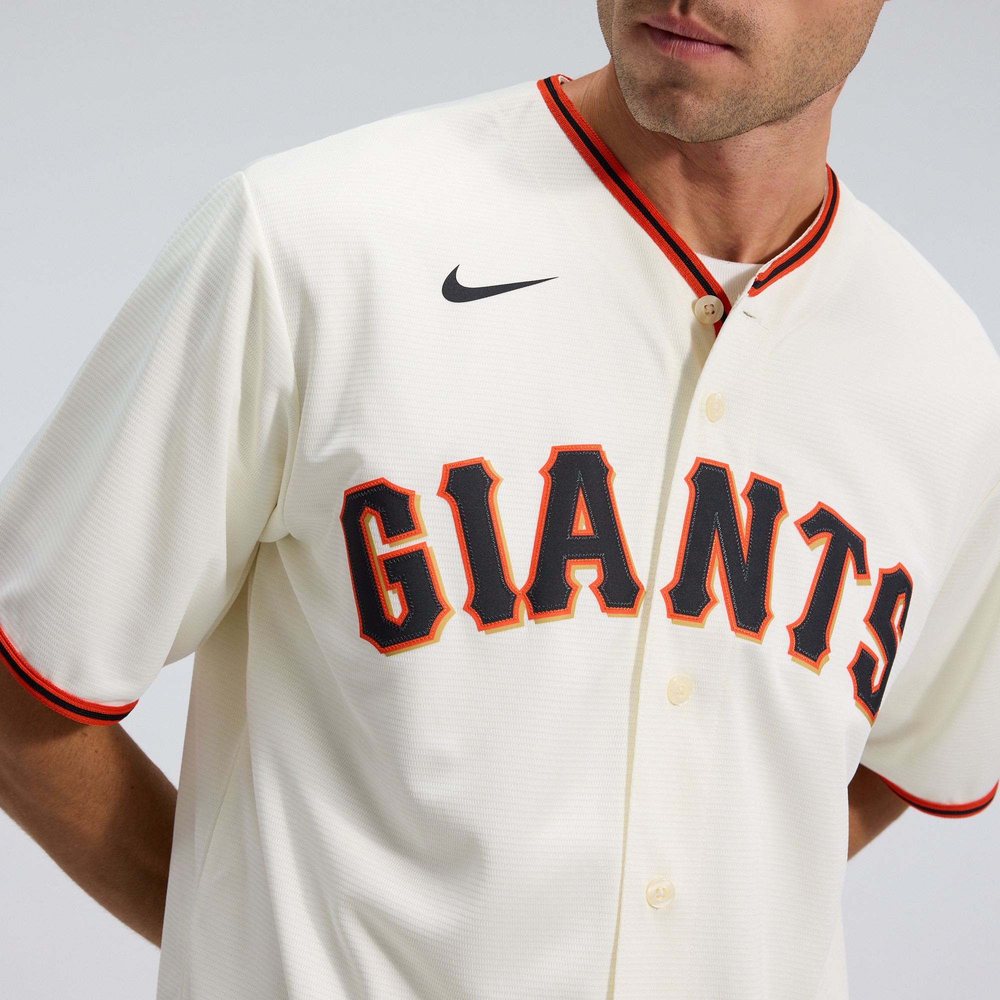 San Francisco Giants Home Replica Team Jersey - Cream - angle 8
