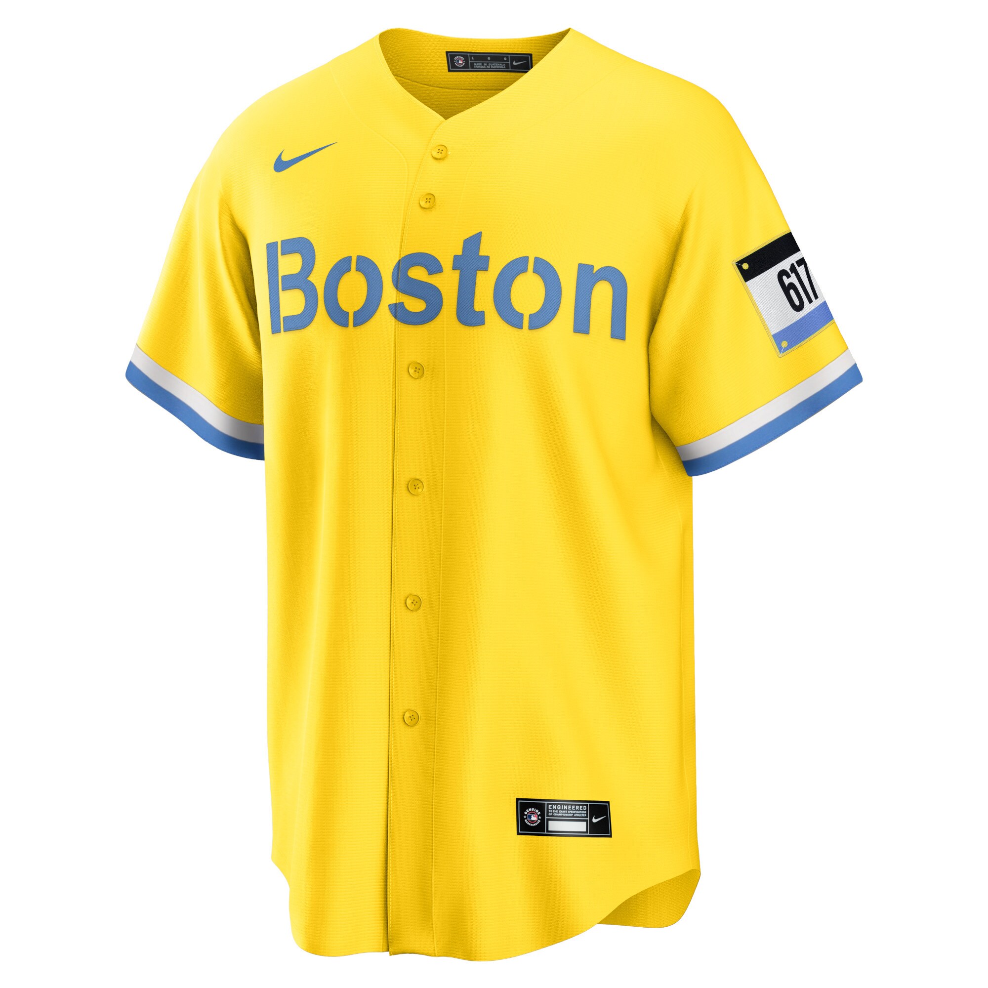 David Ortiz Boston Red Sox Retired Player City Connect Replica Jersey - Gold - angle 4