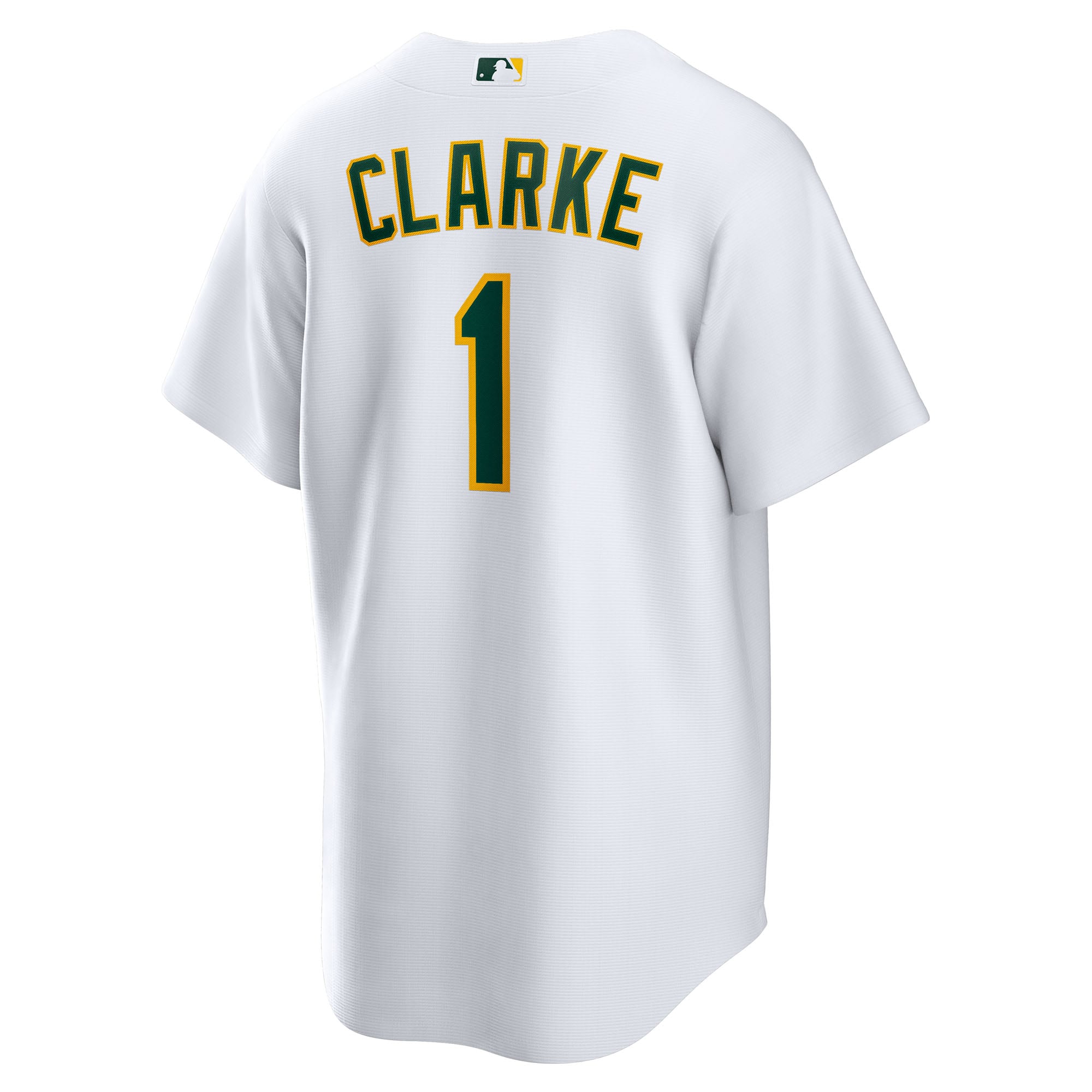 Denzel Clarke Athletics Home Replica Jersey - White - angle 5