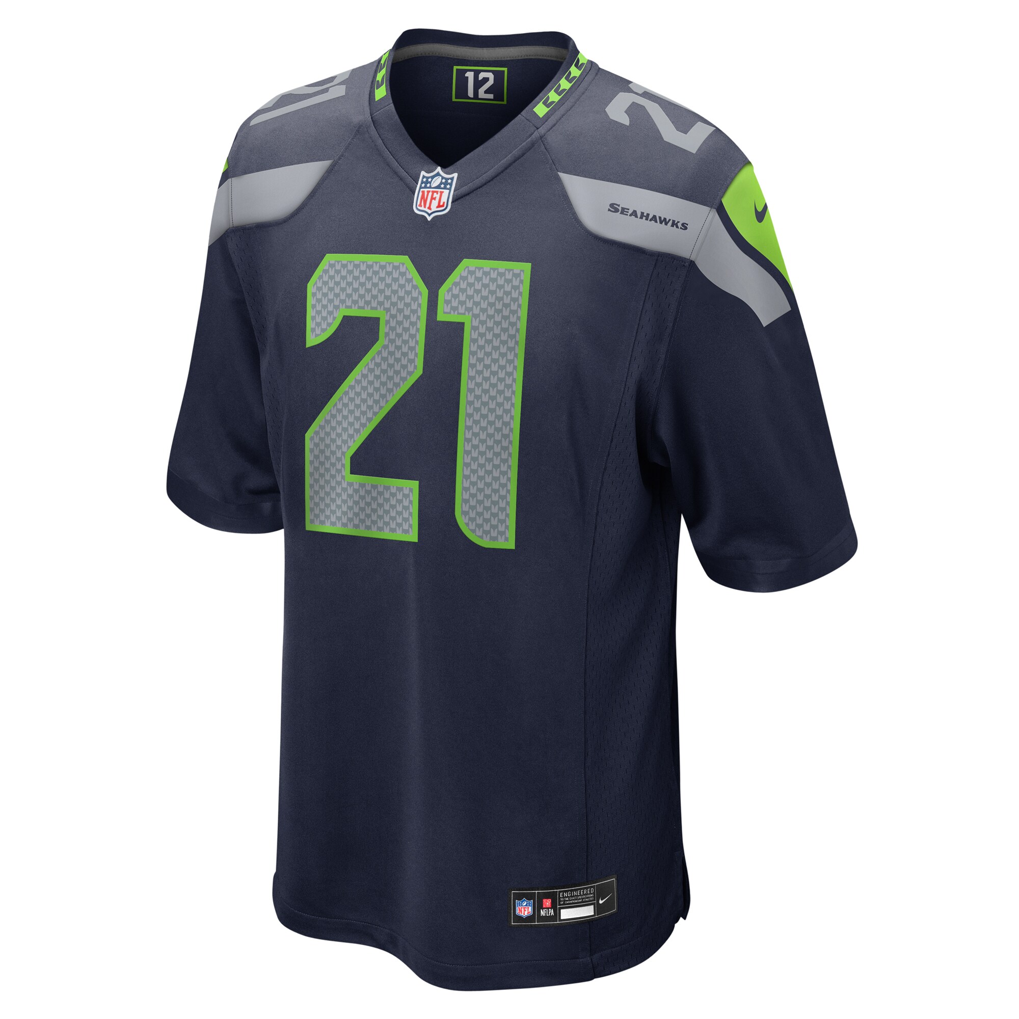Devon Witherspoon Seattle Seahawks Game Jersey - College Navy - angle 4