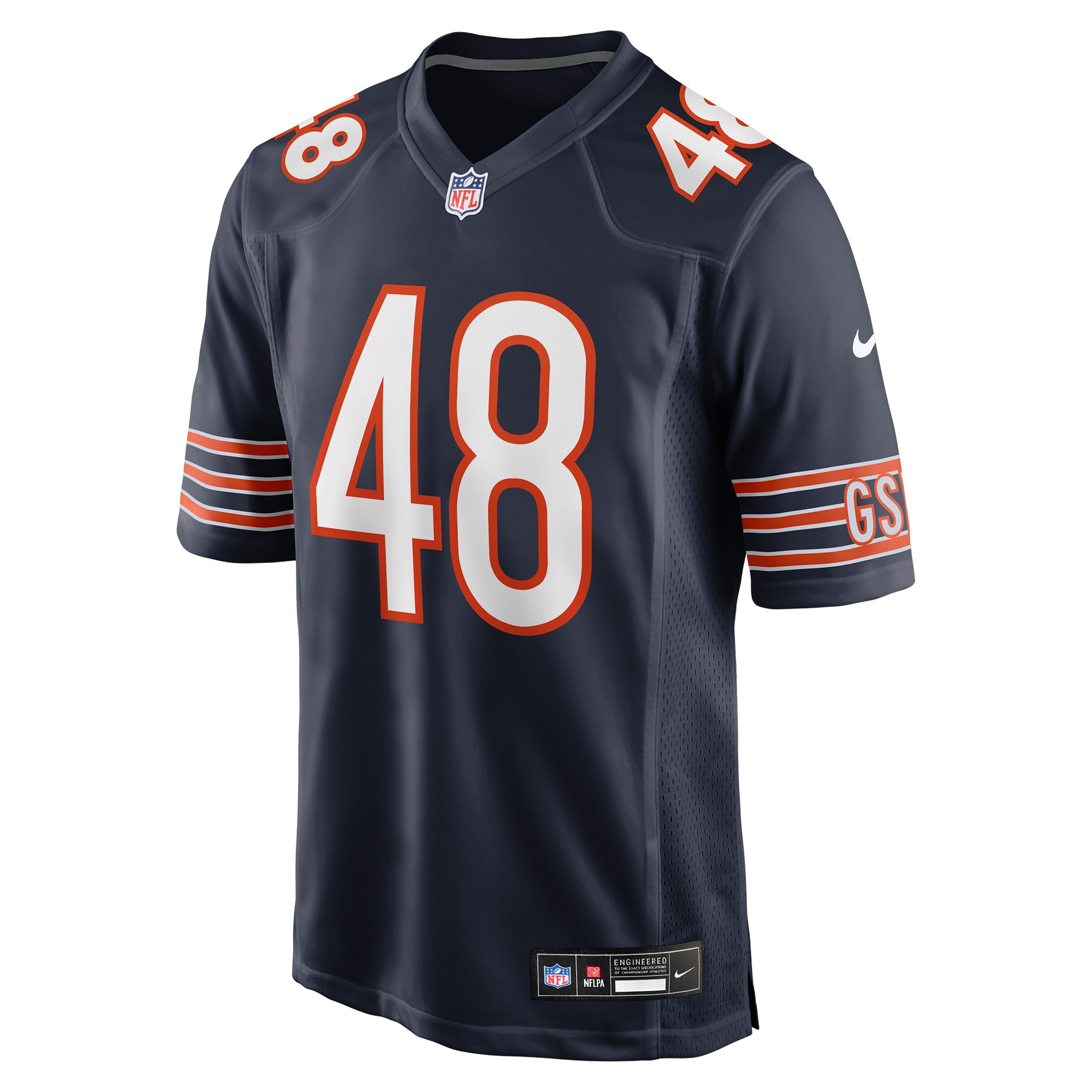 D'Marco Jackson Chicago Bears Team Game Jersey - Navy - angle 4