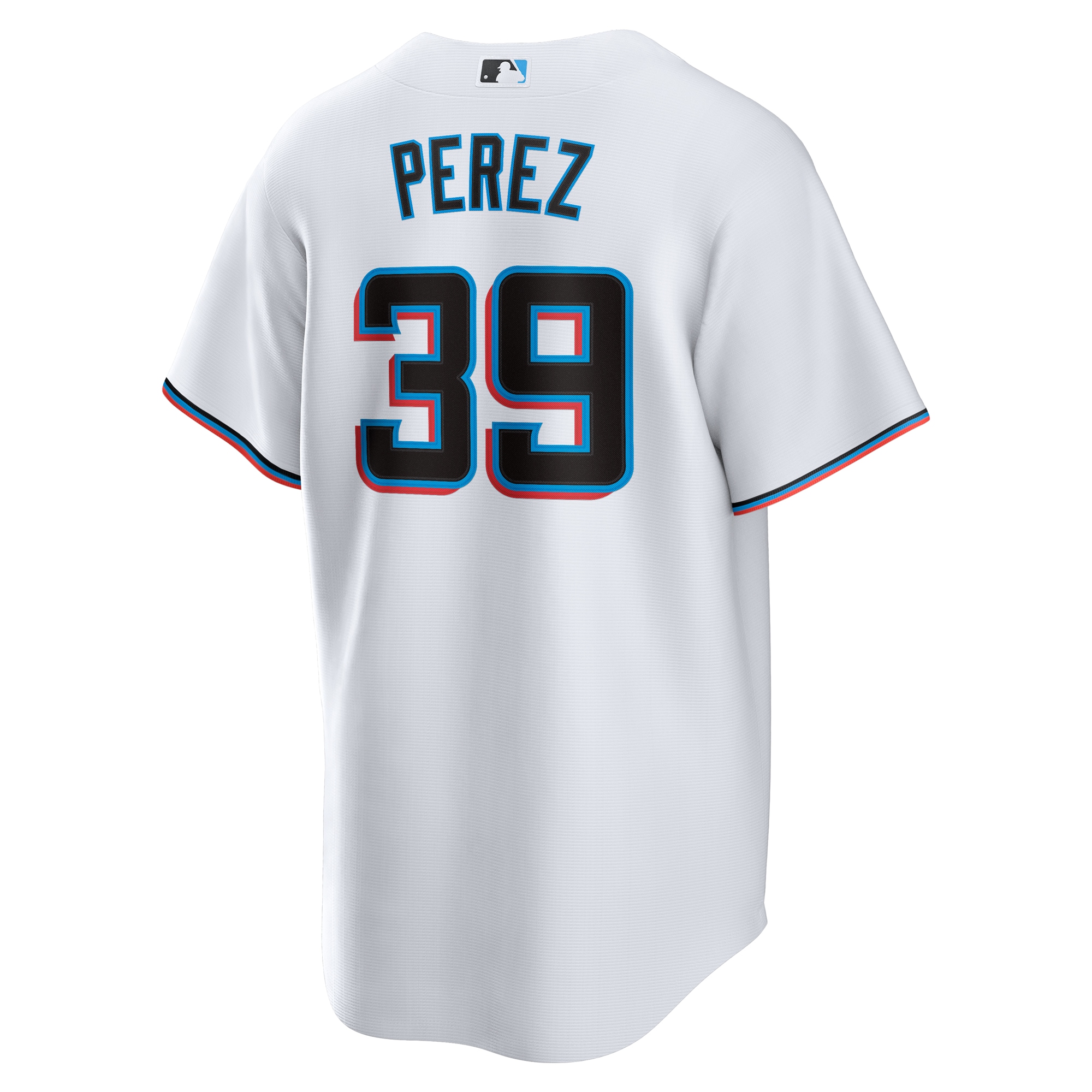 Eury Perez Miami Marlins Home Replica Jersey - White - angle 5