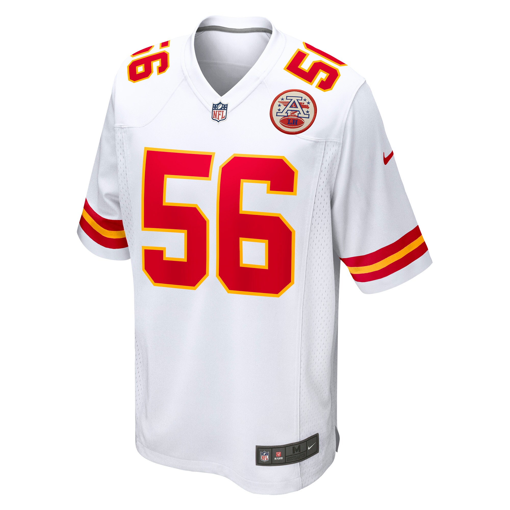 George Karlaftis Kansas City Chiefs Away Game Player Jersey - White - angle 4