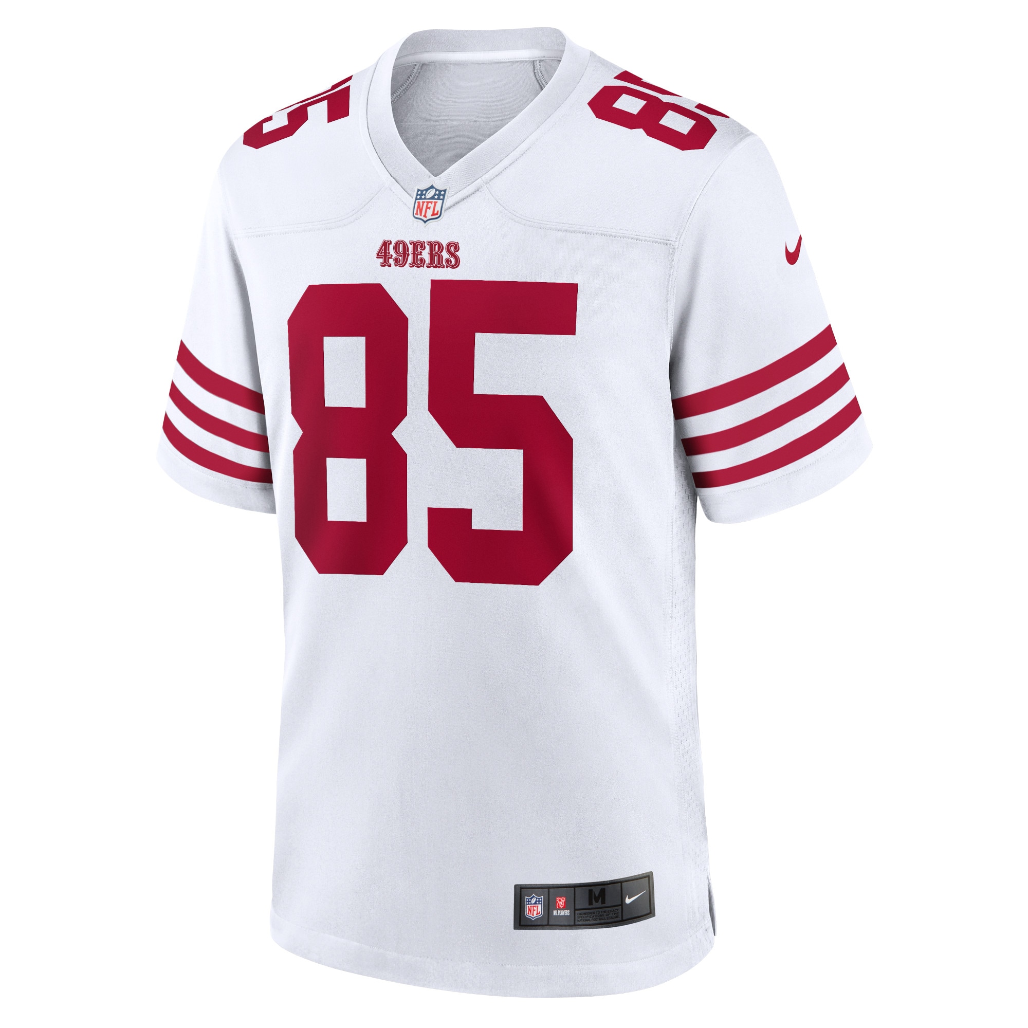 George Kittle San Francisco 49ers Player Game Jersey - White - angle 4