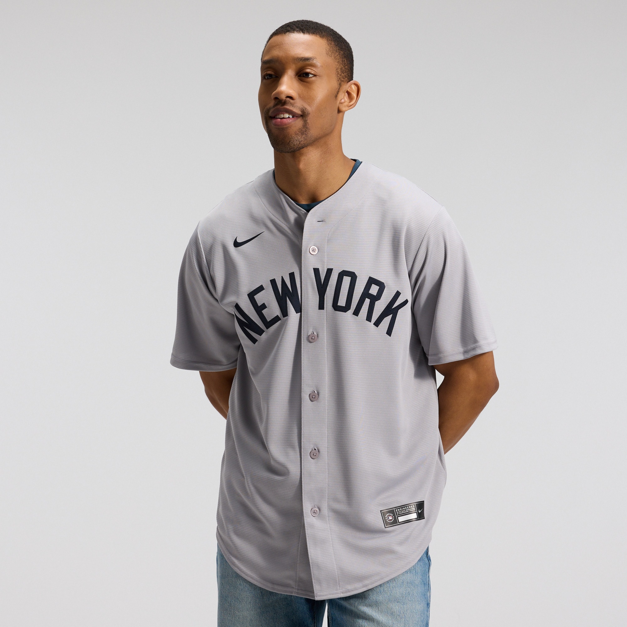 Gerrit Cole New York Yankees Nike Road Replica Jersey - Gray - angle 3
