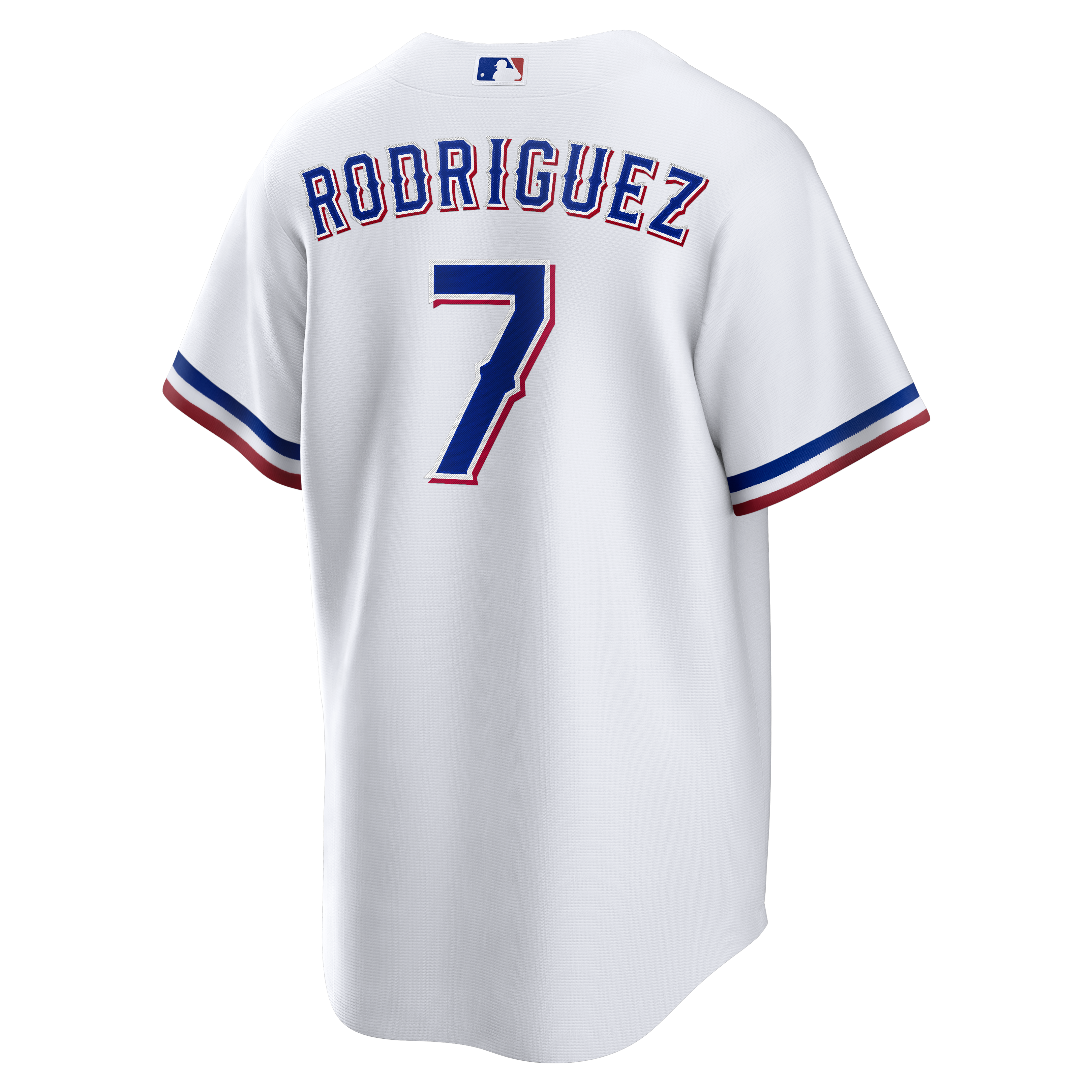 Ivan Rodriguez Texas Rangers Home Retired Player Replica Jersey - White - angle 5
