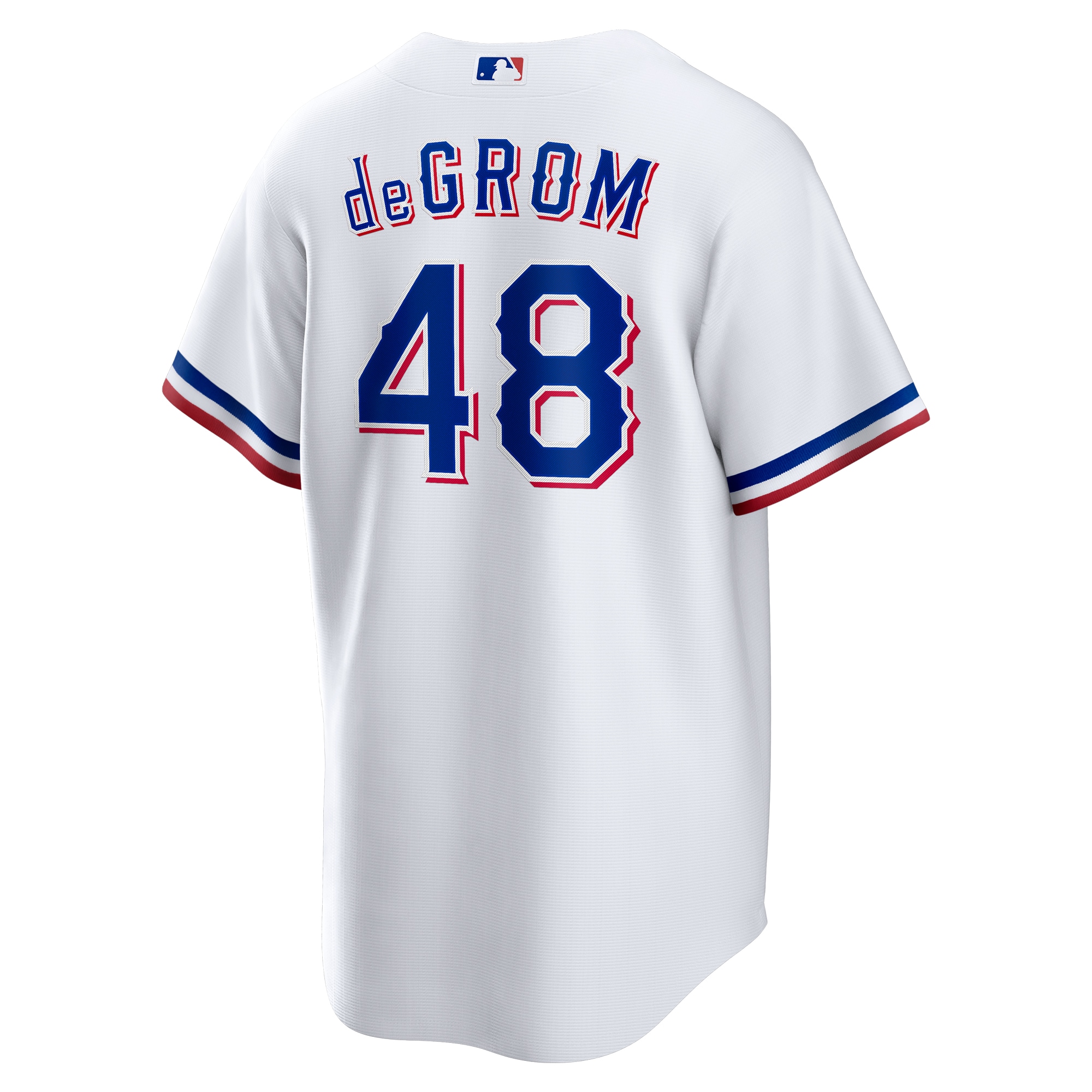 Jacob deGrom #48 Texas Rangers Home Replica Player Jersey - White - angle 2