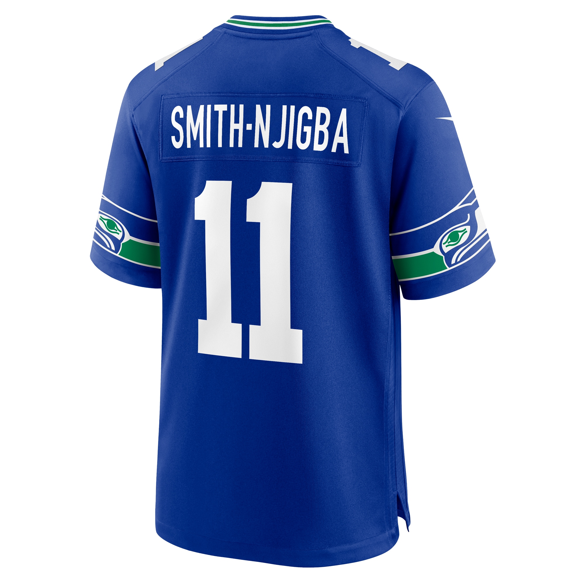 Jaxon Smith-Njigba Seattle Seahawks Throwback Player Game Jersey - Royal - angle 5
