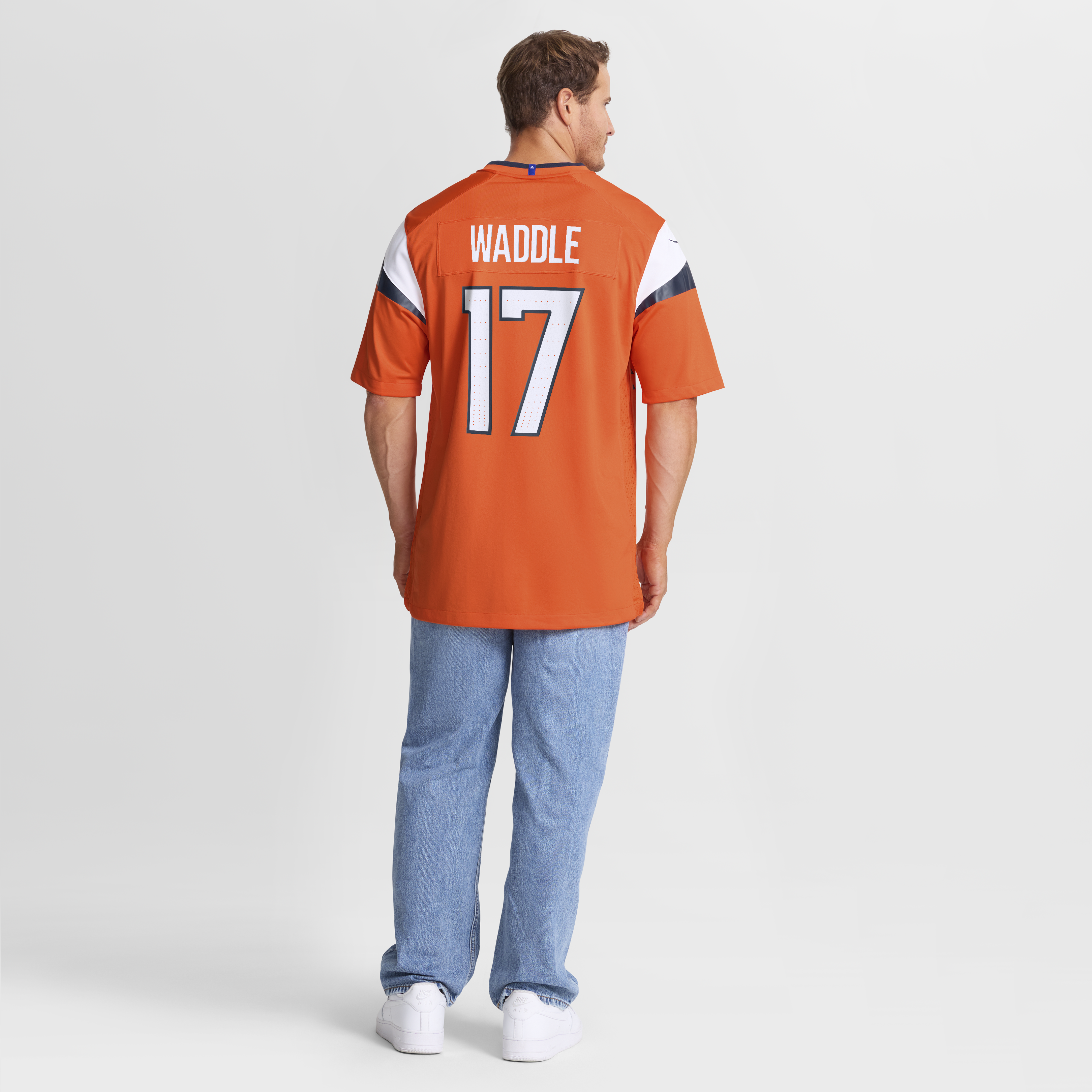 Jaylen Waddle Denver Broncos Game Jersey - Orange - angle 7
